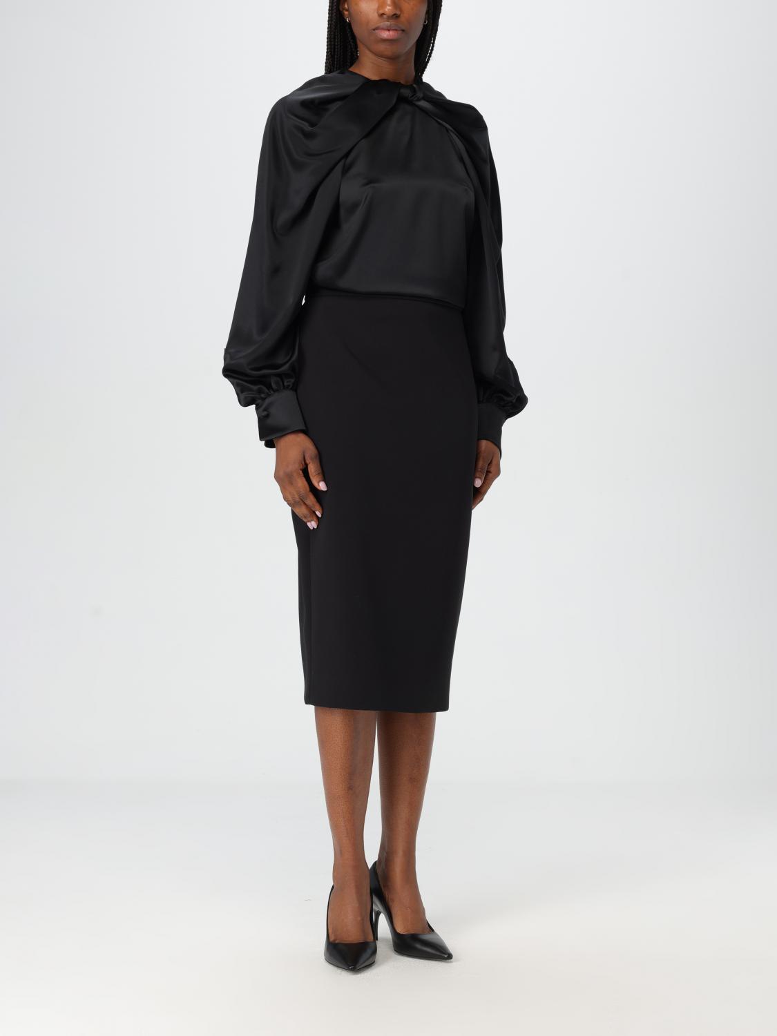 MAX MARA TOP: Max Mara silk blouse, Black - Img 2