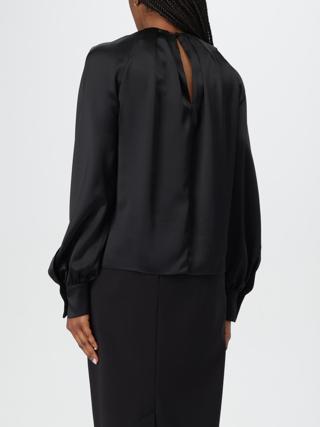 MAX MARA TOP: Max Mara silk blouse, Black - Img 3