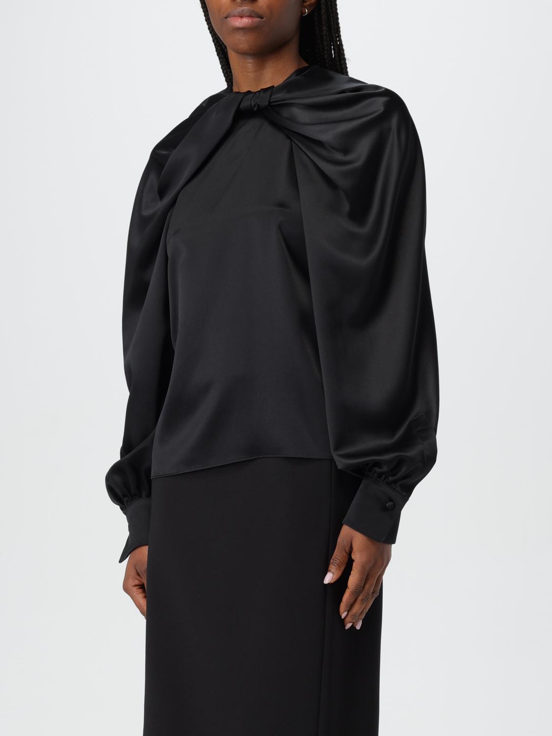 MAX MARA TOP: Max Mara silk blouse, Black - Img 4