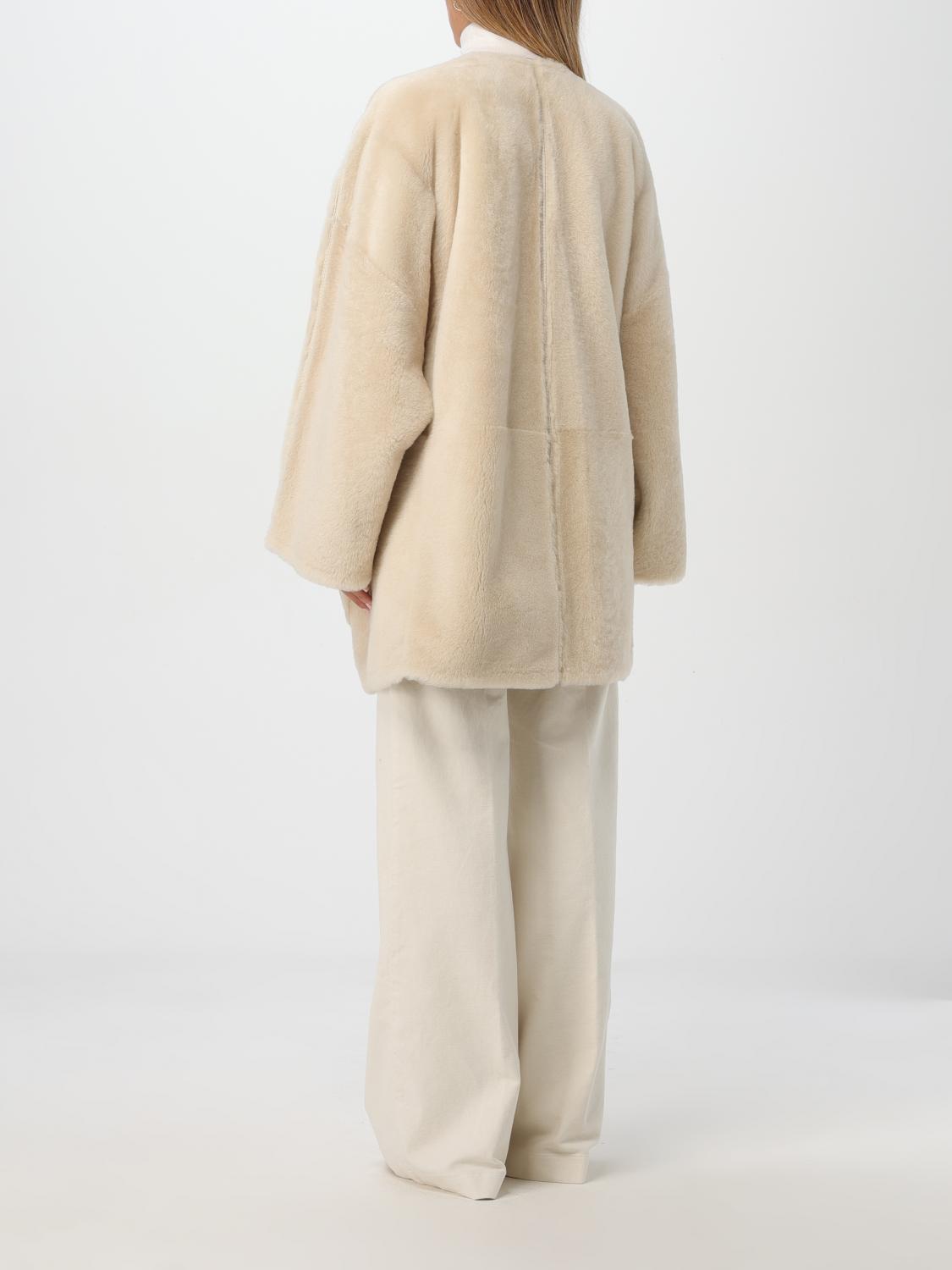 MAX MARA ABRIGO DE PIEL: Abrigo mujer Max Mara, Marfil - Img 3