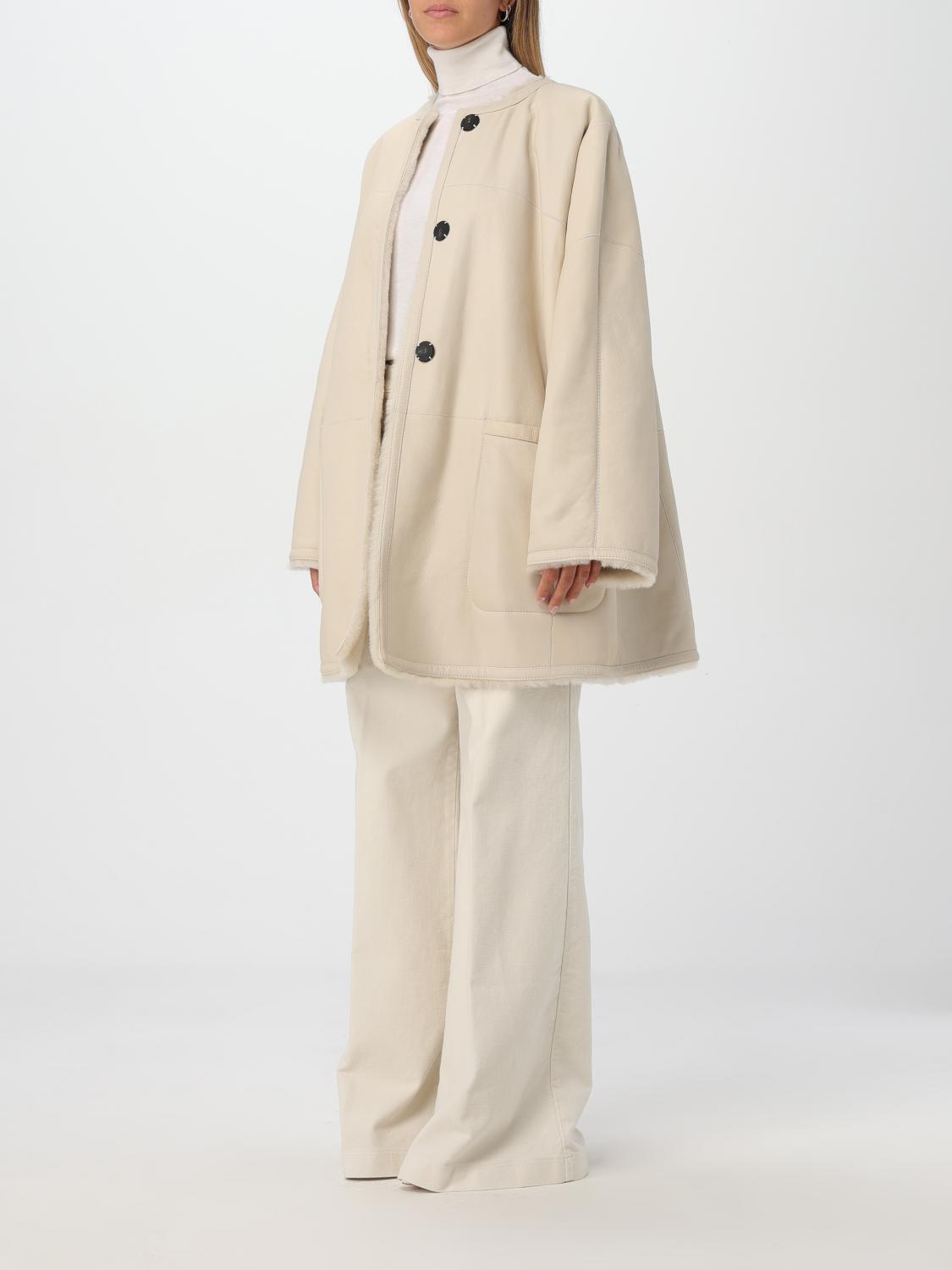 MAX MARA ABRIGO DE PIEL: Abrigo mujer Max Mara, Marfil - Img 4