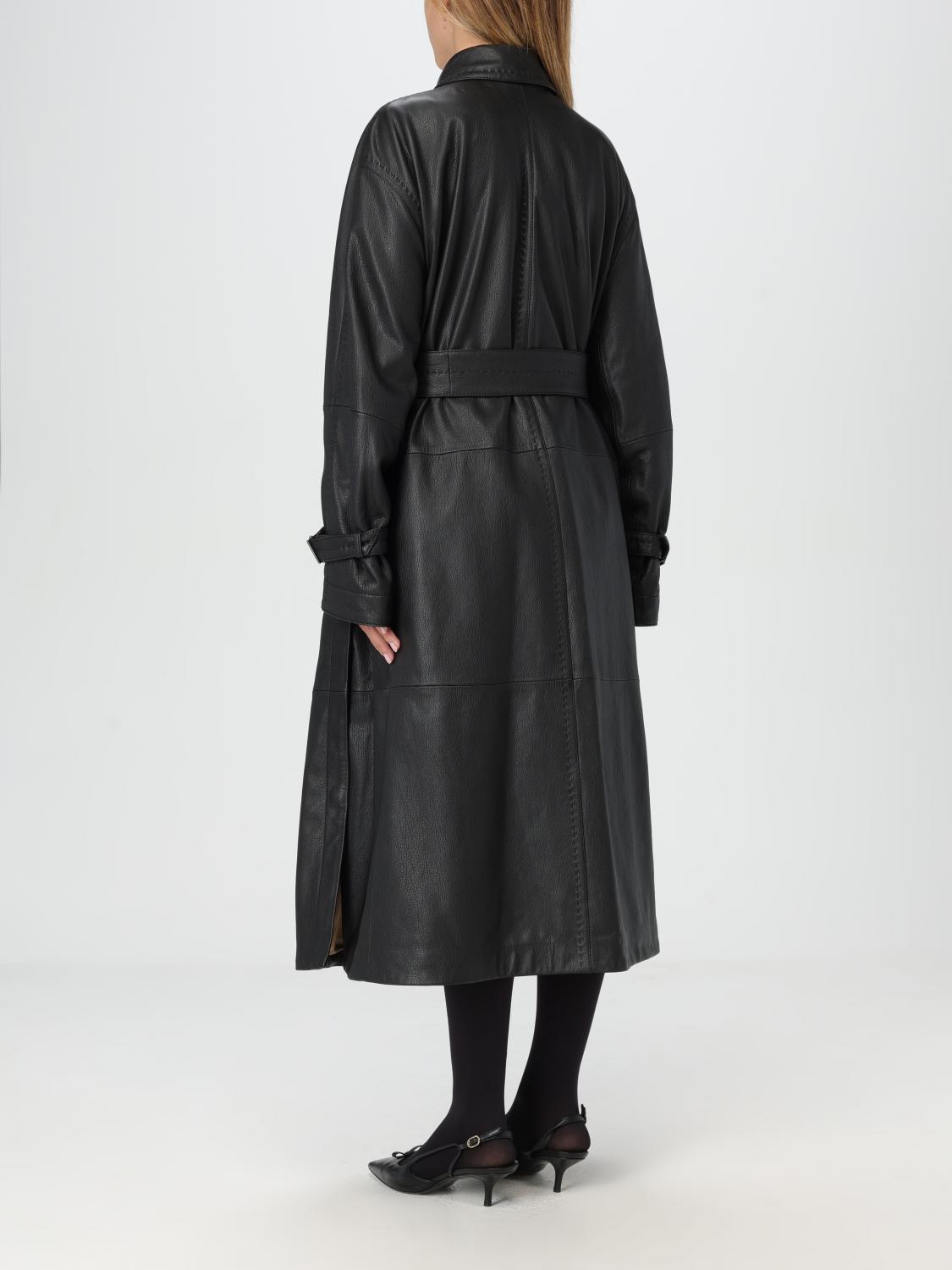 MAX MARA TRENCH: Trench Max Mara in pelle , Nero - Img 3