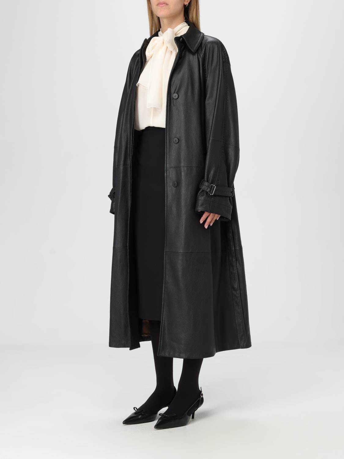 MAX MARA TRENCH: Trench Max Mara in pelle , Nero - Img 4