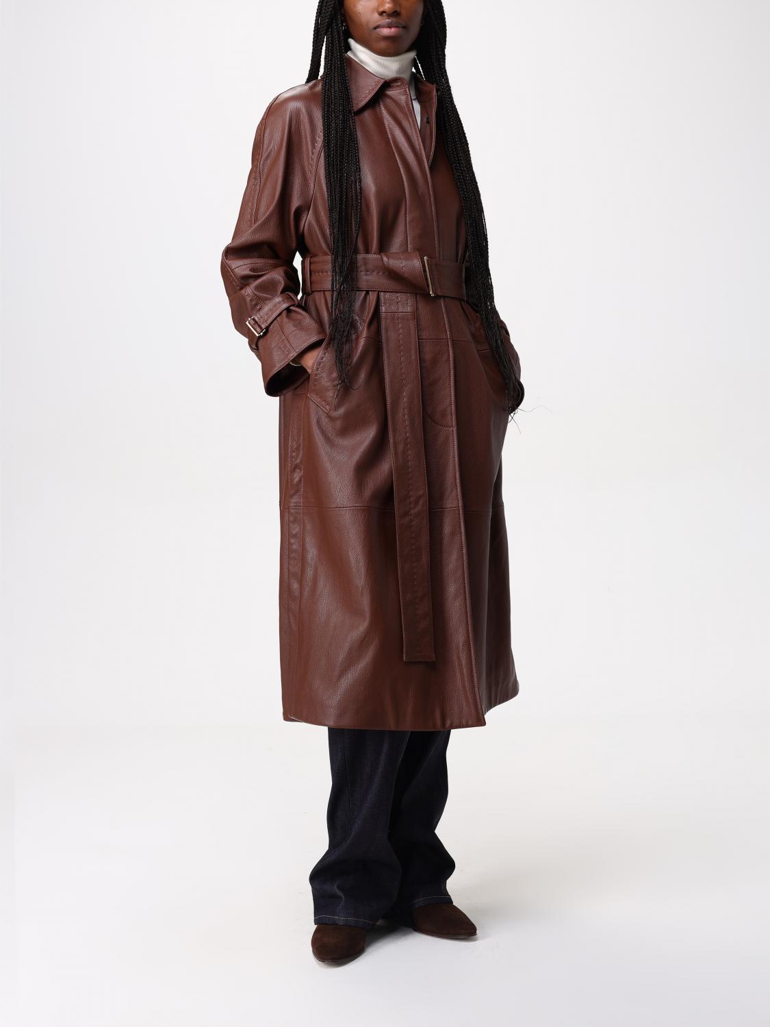 MAX MARA CHAQUETA: Abrigo mujer Max Mara, Cuero - Img 2