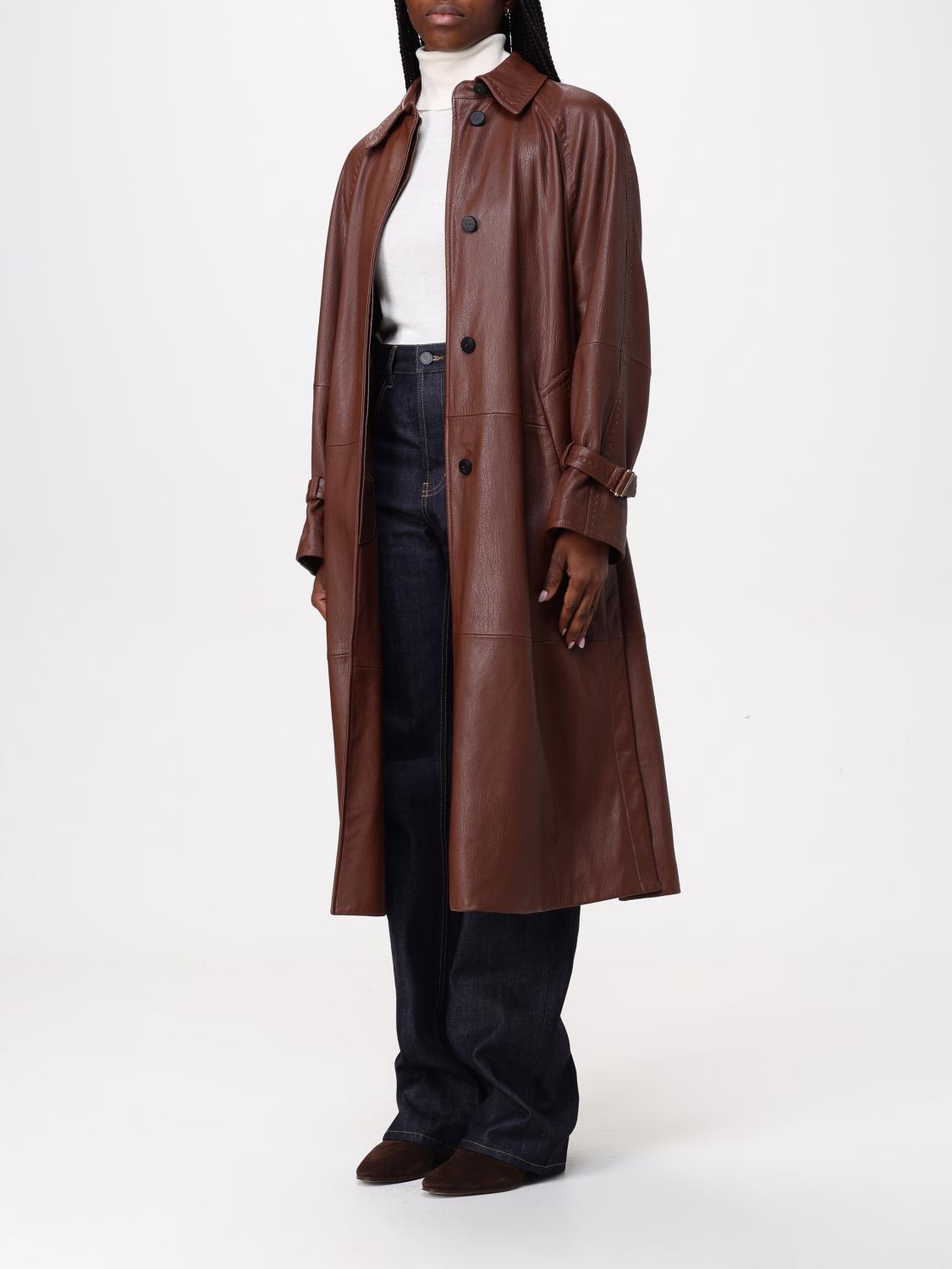 MAX MARA CHAQUETA: Abrigo mujer Max Mara, Cuero - Img 4