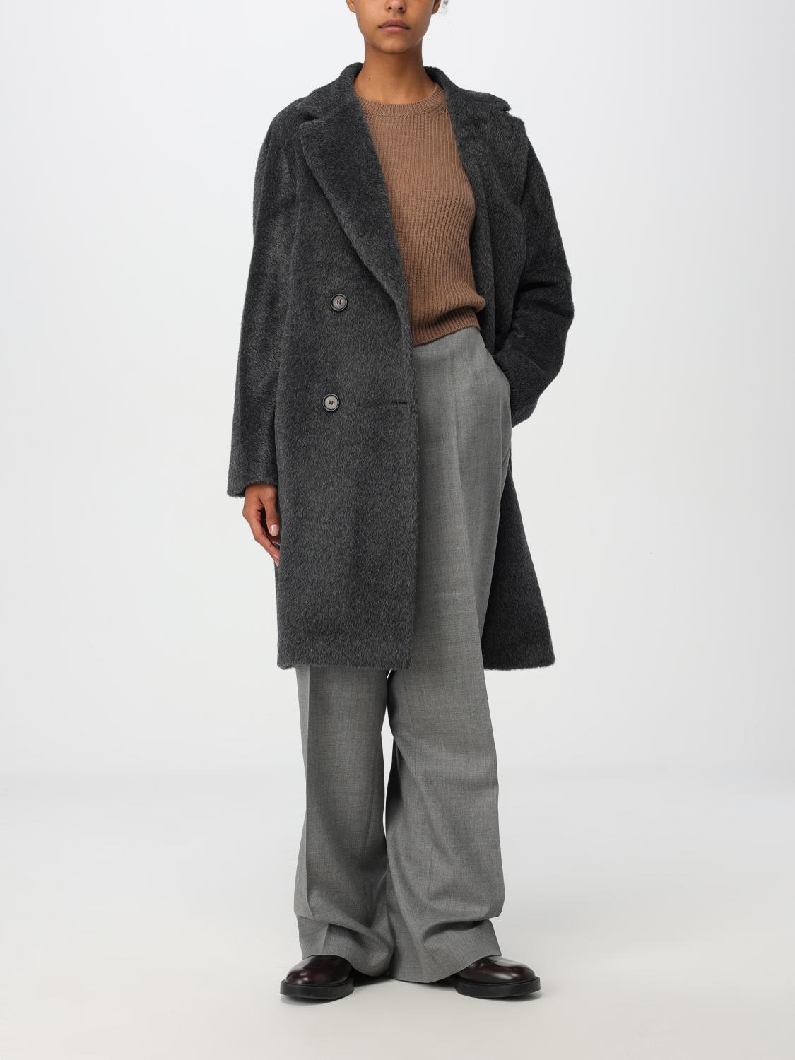 'S MAX MARA COAT: Coat woman 's Max Mara, Charcoal - Img 2