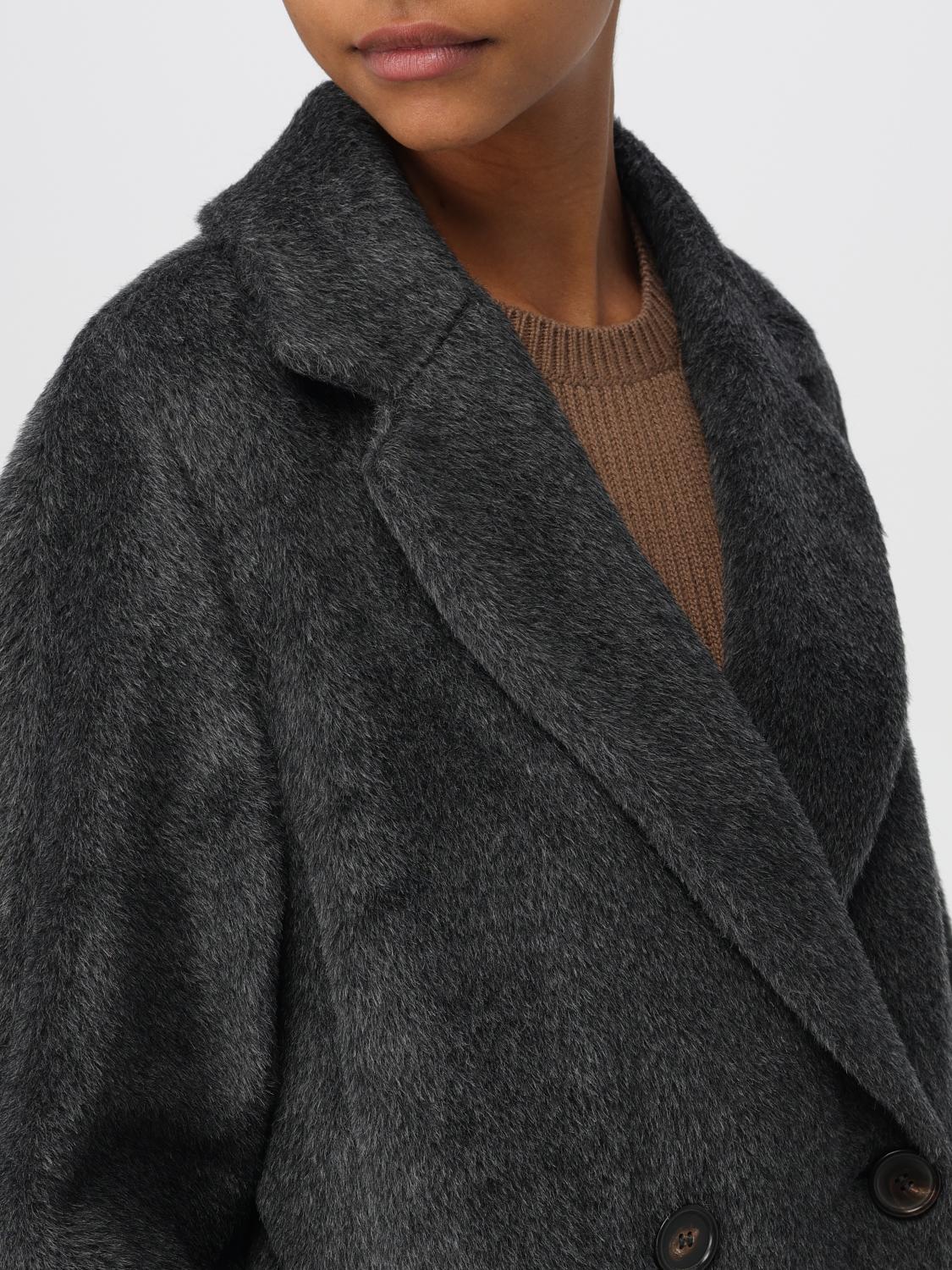 'S MAX MARA COAT: Coat woman 's Max Mara, Charcoal - Img 5