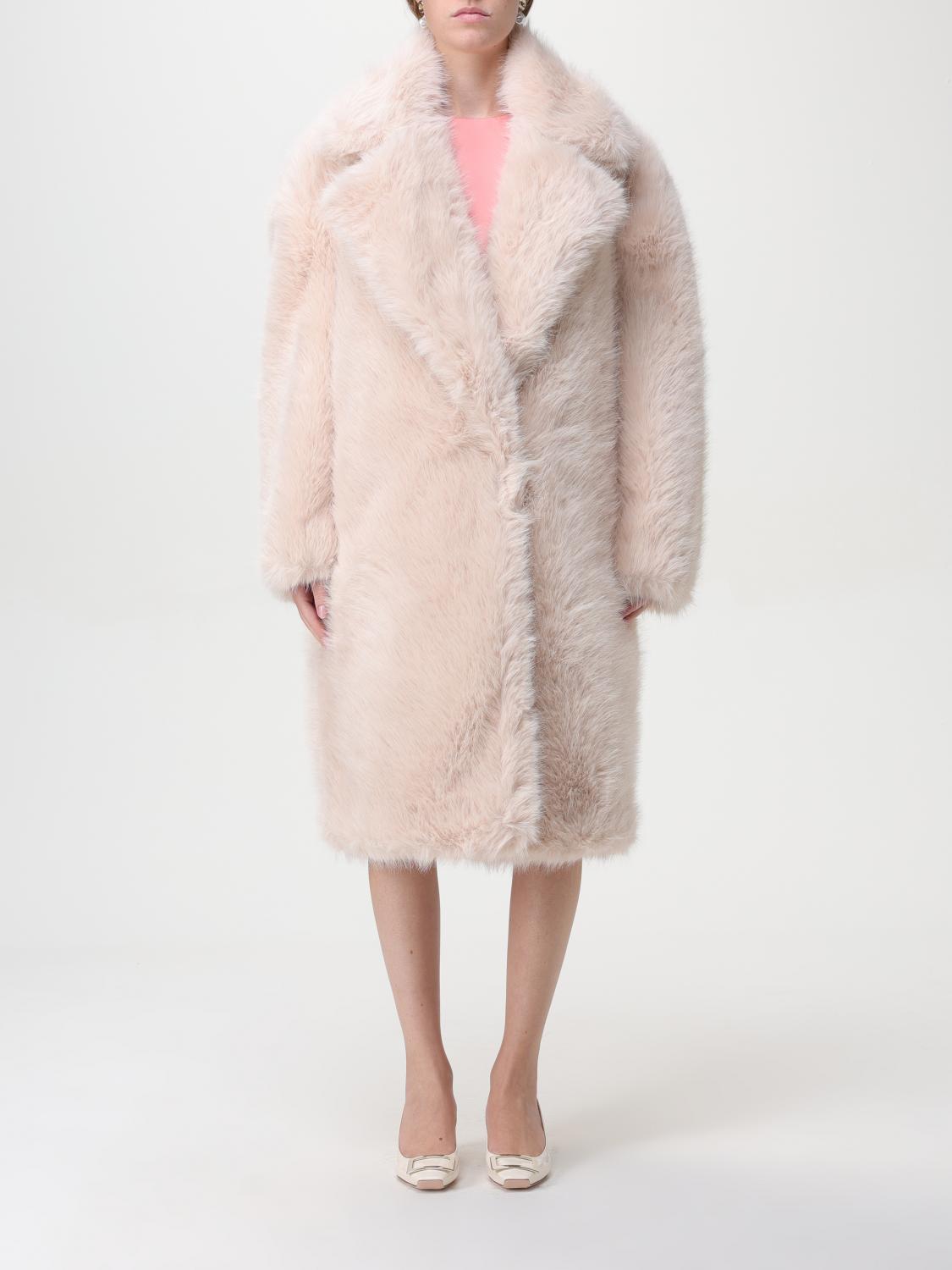 SPORTMAX ABRIGO DE PIEL: Abrigo mujer Sportmax, Rosa - Img 1