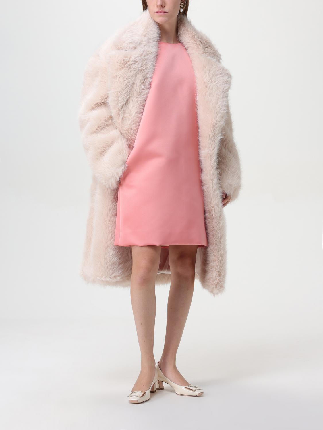 SPORTMAX ABRIGO DE PIEL: Abrigo mujer Sportmax, Rosa - Img 2