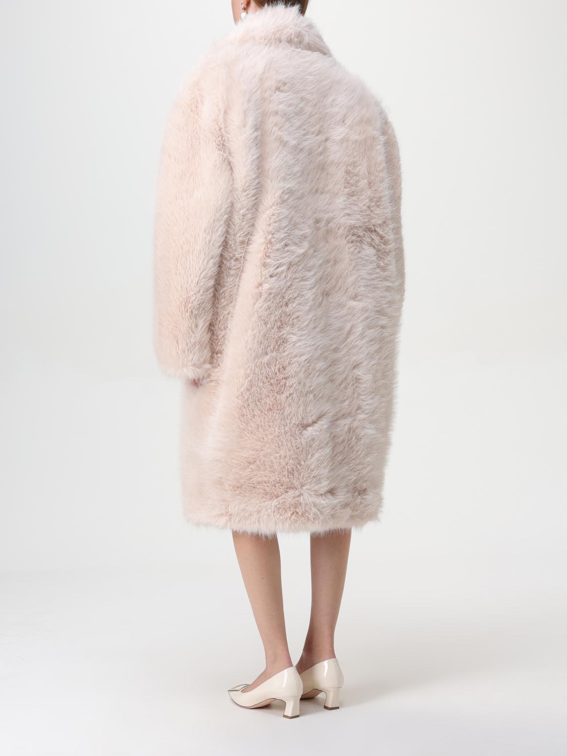 SPORTMAX ABRIGO DE PIEL: Abrigo mujer Sportmax, Rosa - Img 3