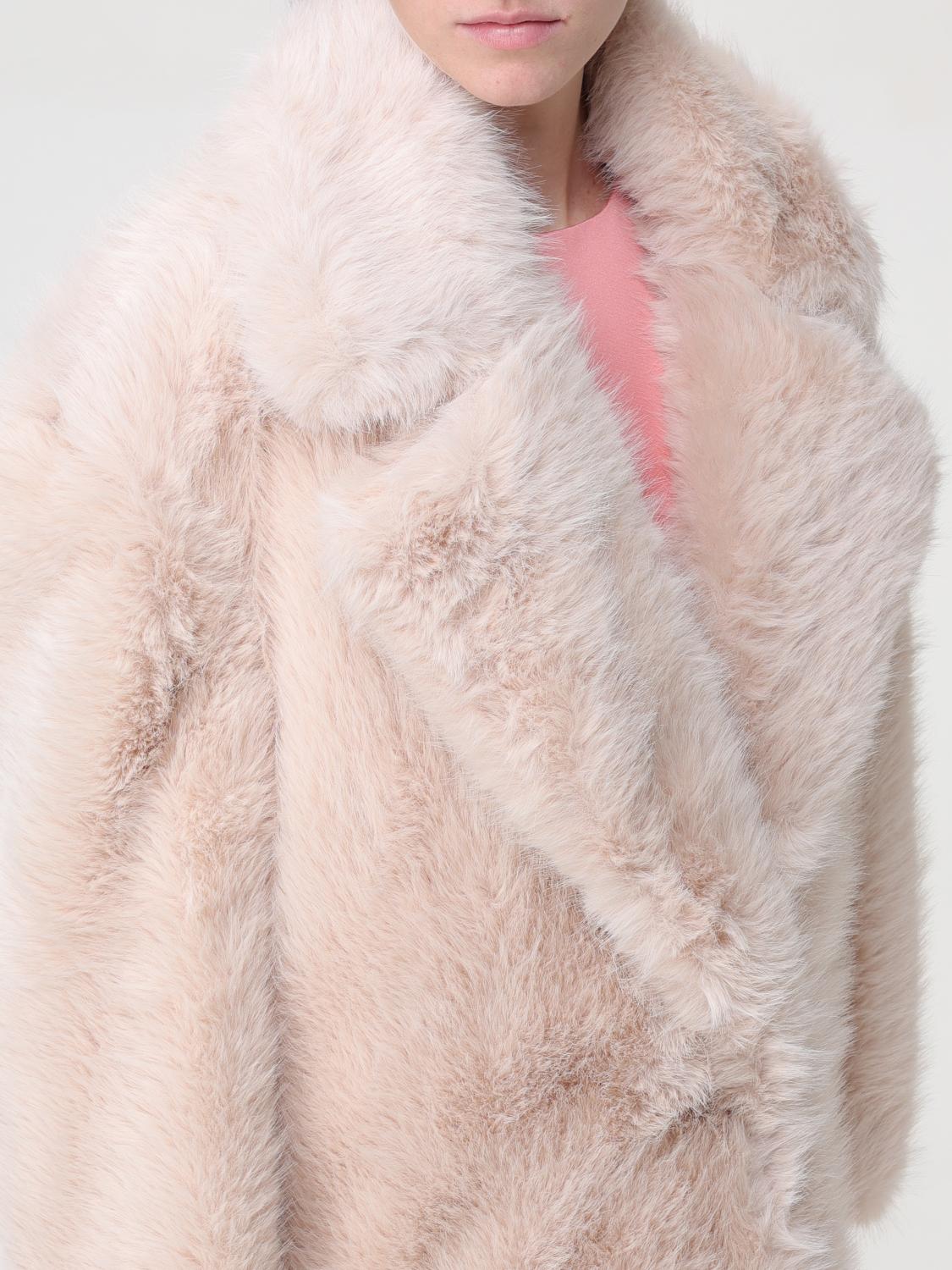 SPORTMAX ABRIGO DE PIEL: Abrigo mujer Sportmax, Rosa - Img 5