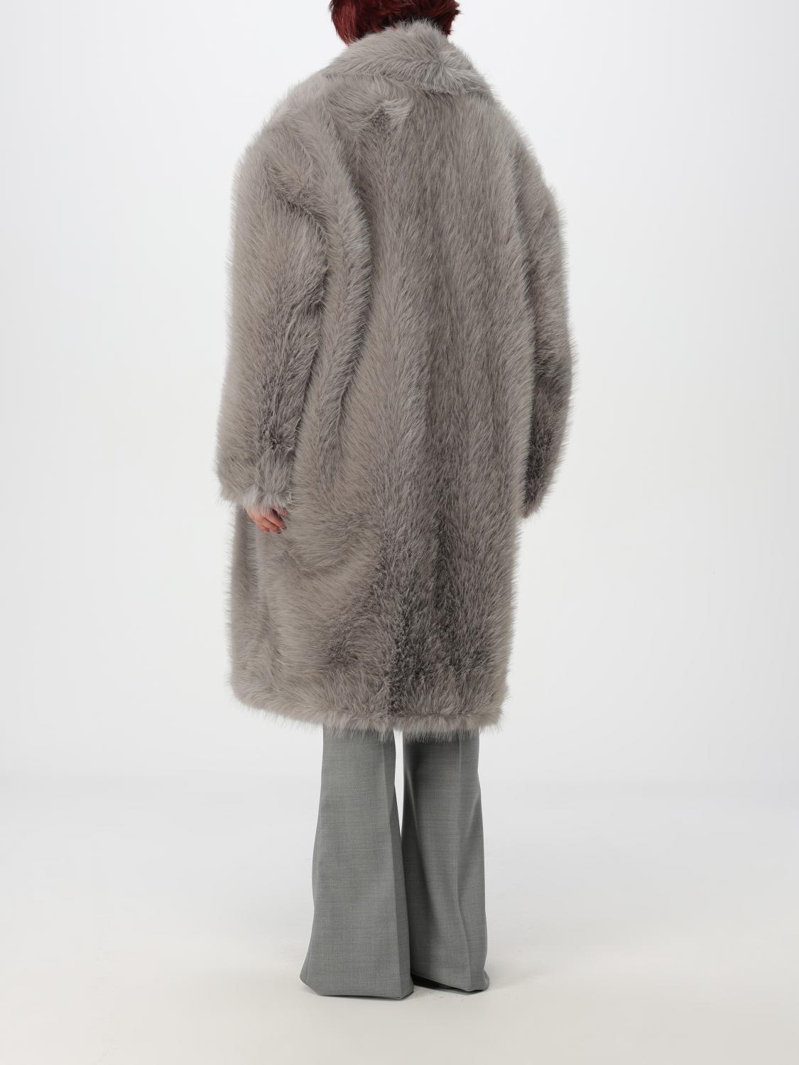 SPORTMAX ABRIGO DE PIEL: Abrigo mujer Sportmax, Gris - Img 2