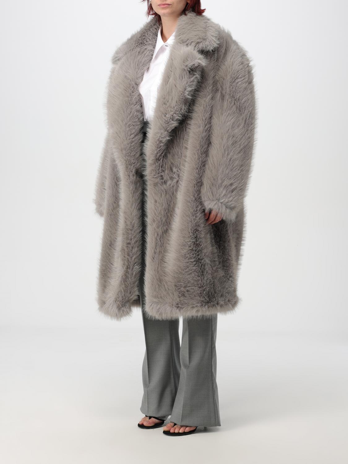SPORTMAX ABRIGO DE PIEL: Abrigo mujer Sportmax, Gris - Img 3