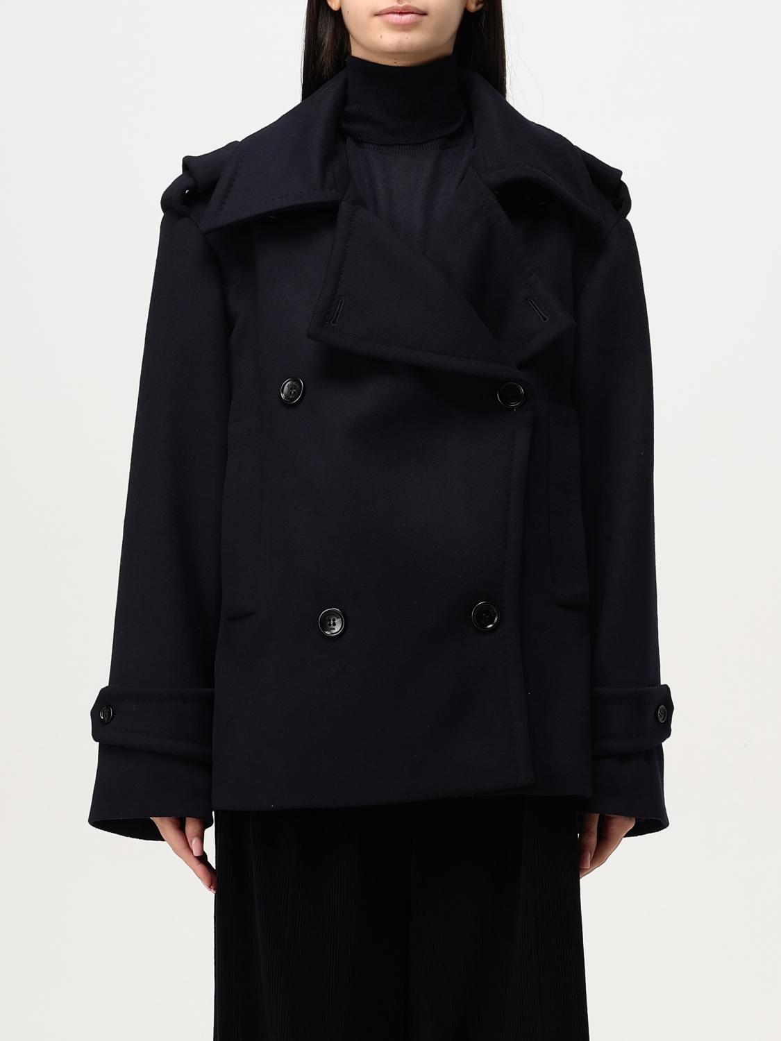 MAX MARA COAT: Coat woman Max Mara, Blue - Img 1