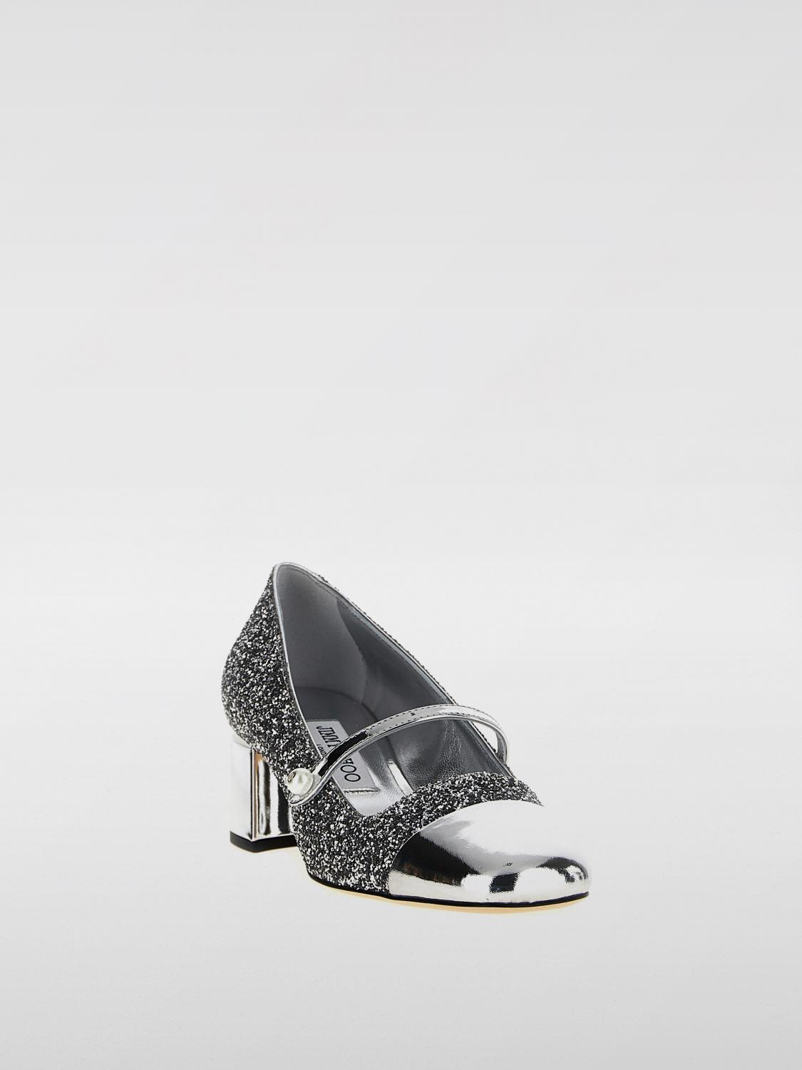 JIMMY CHOO SCARPE CON TACCO: Mary Jane Elisa Jimmy Choo glitter , Silver - Img 2