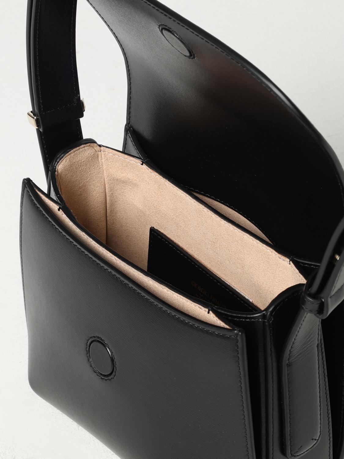 GIORGIO ARMANI BORSA A SPALLA: Borsa a spalla donna Giorgio Armani, Nero - Img 5