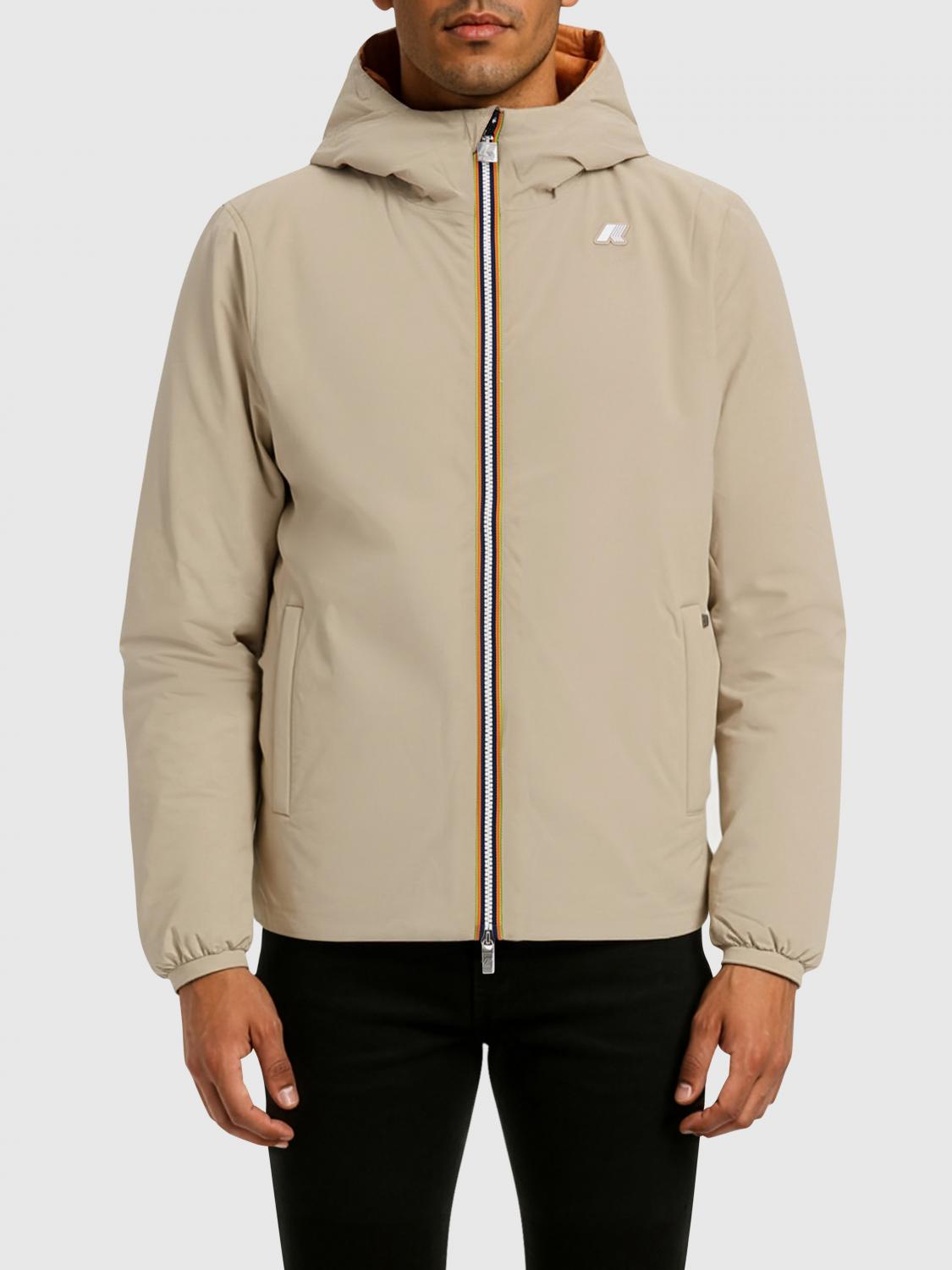K-WAY JACKET: Jacket men K-way, Ecru - Img 1