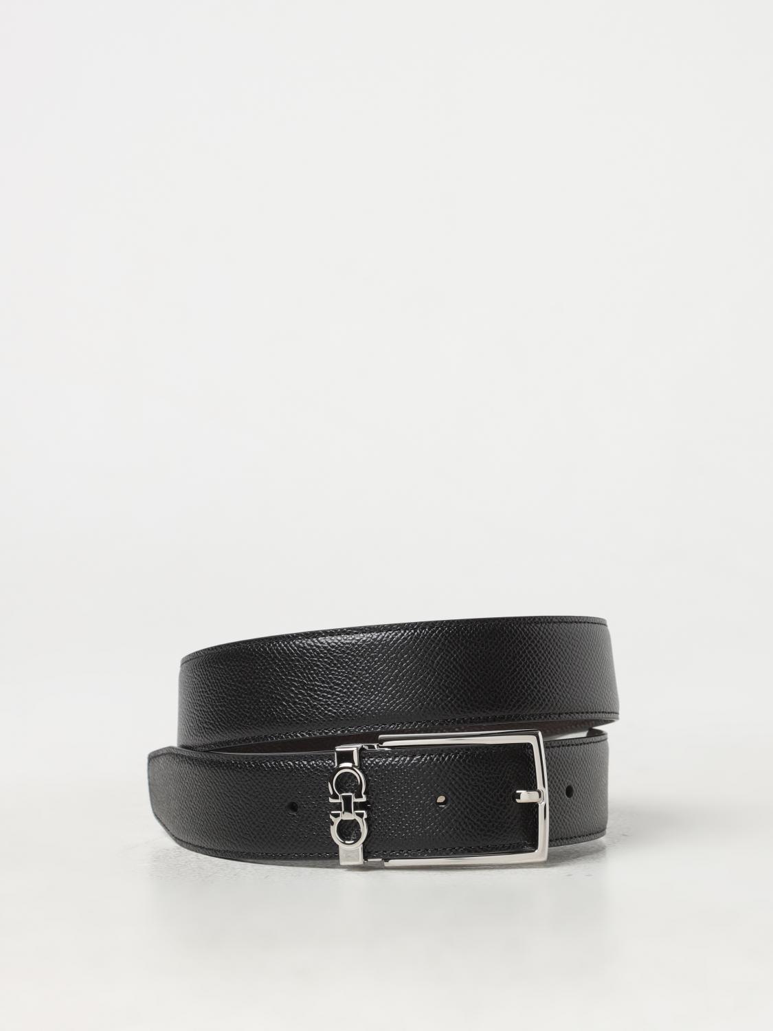 FERRAGAMO BELT: Belt men Ferragamo, Black - Img 1