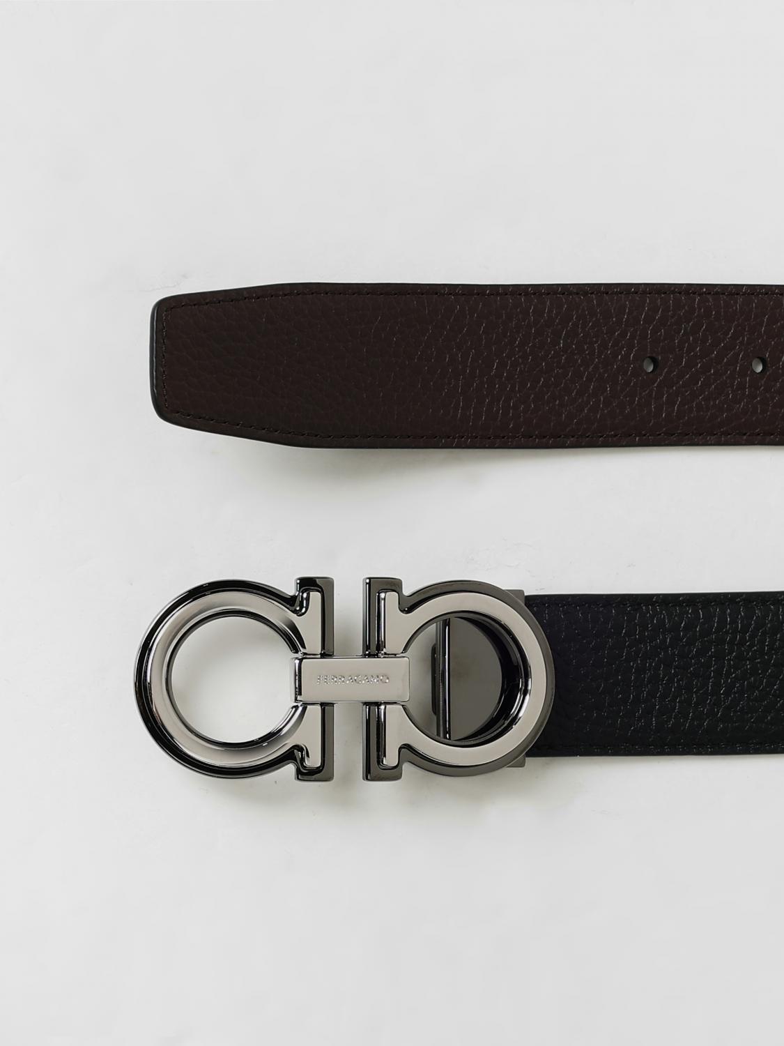 FERRAGAMO BELT: Belt men Ferragamo, Black - Img 3