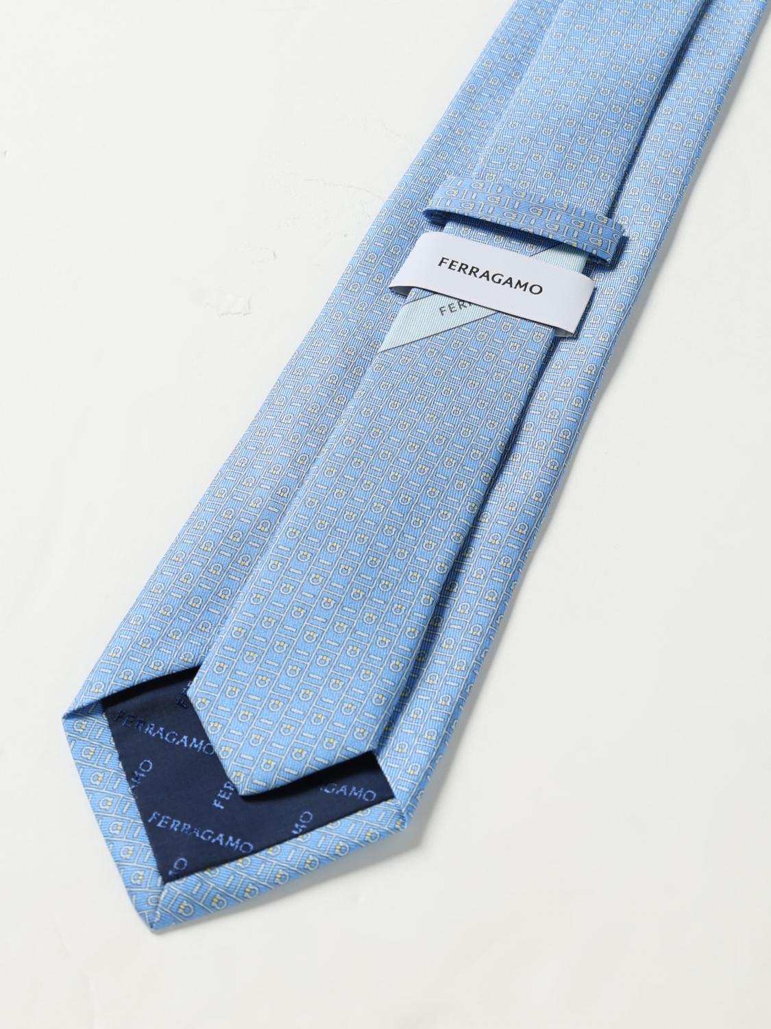 FERRAGAMO TIE: Tie men Ferragamo, Gnawed Blue - Img 2