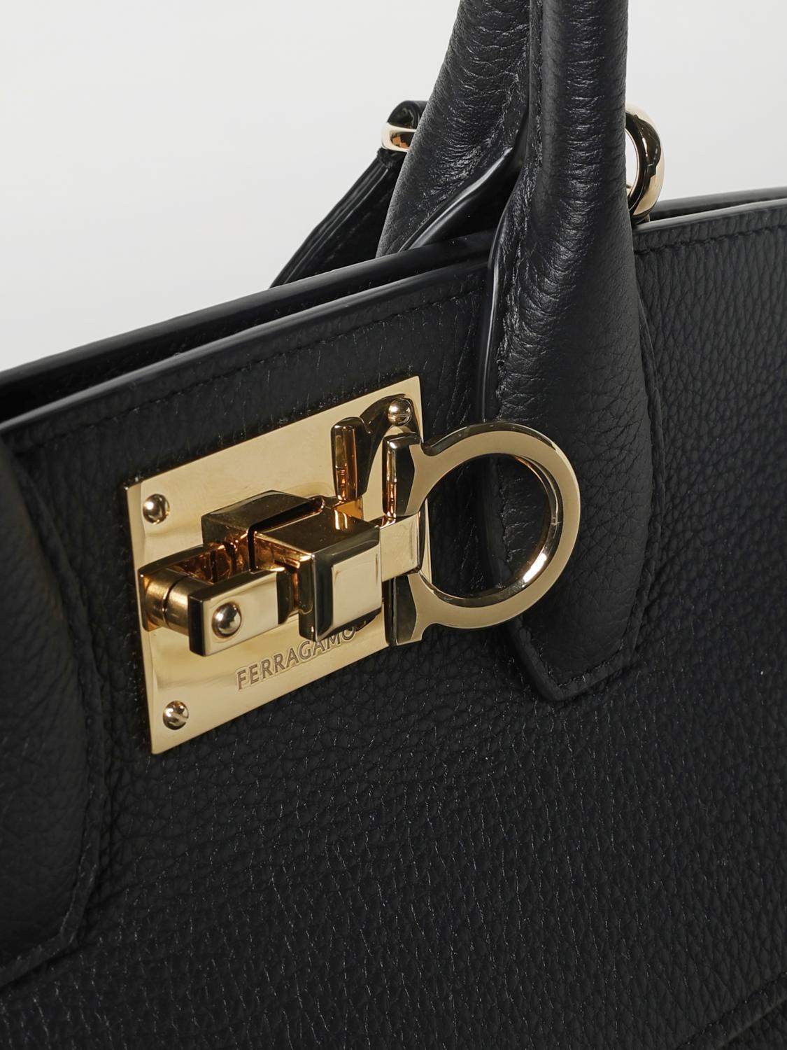 FERRAGAMO SCHULTERTASCHE: Schultertasche damen Ferragamo, Schwarz - Img 4