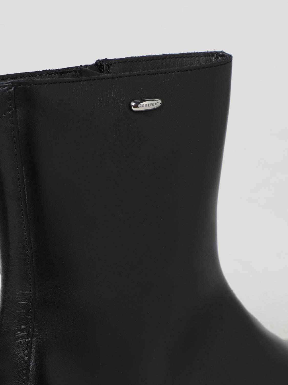 OUR LEGACY STIEFELETTEN: Camion Leder Stiefeletten Our Legacy, Schwarz - Img 4