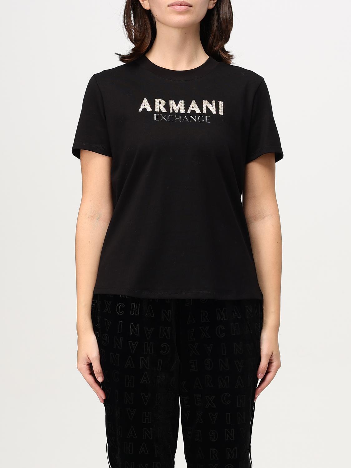 ARMANI EXCHANGE T-SHIRT: T-shirt woman Armani Exchange, Black - Img 1