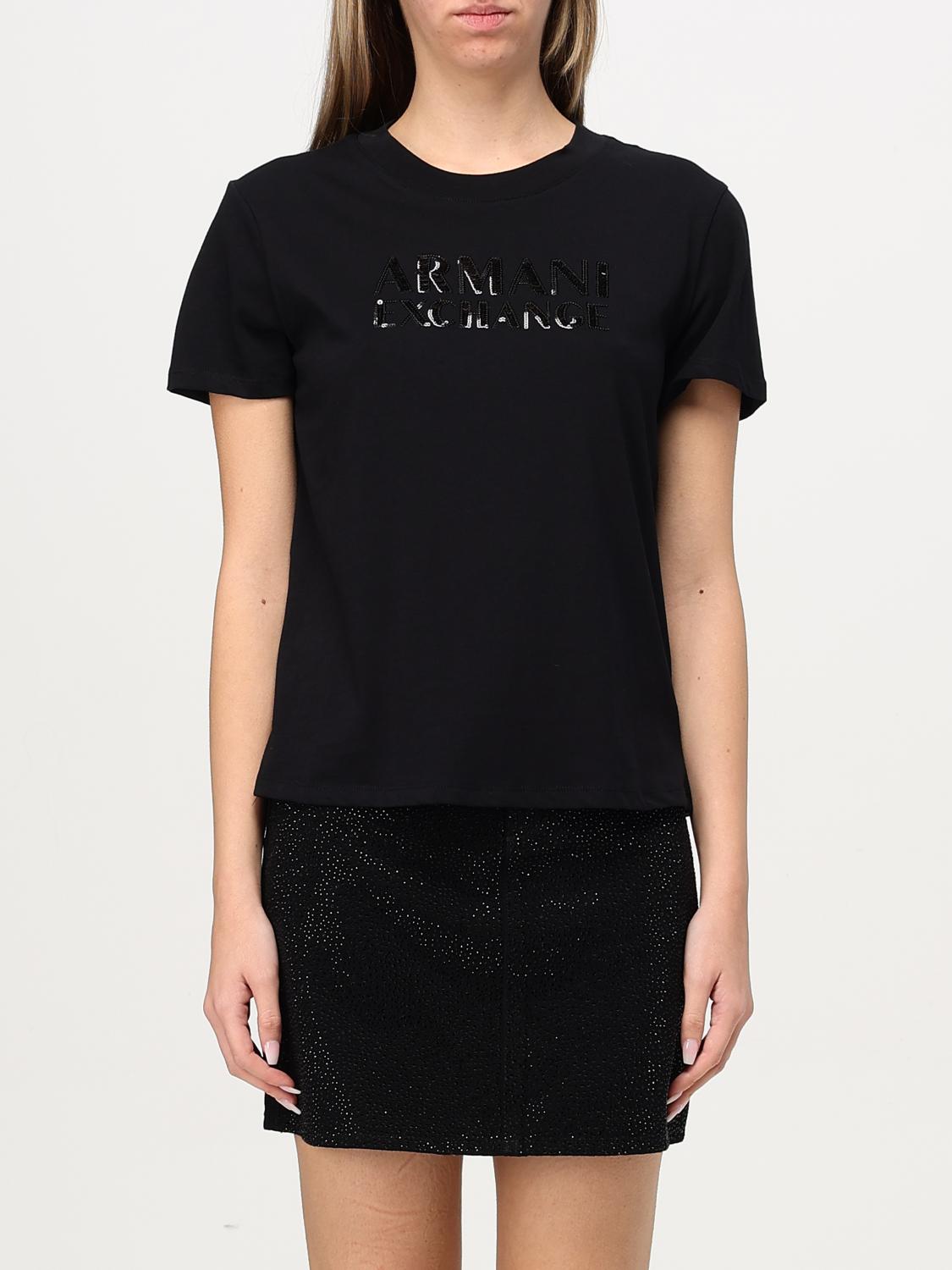 ARMANI EXCHANGE T-SHIRT: T-shirt woman Armani Exchange, Black - Img 1