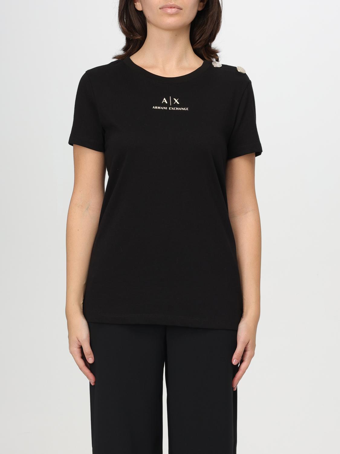 ARMANI EXCHANGE T-SHIRT: T-shirt woman Armani Exchange, Black - Img 1