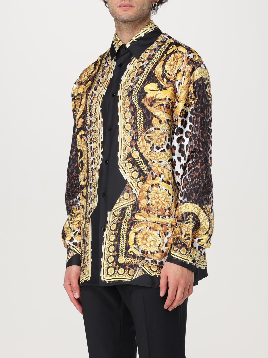 VERSACE 셔츠: 셔츠 남성 Versace, 골드 - Img 4