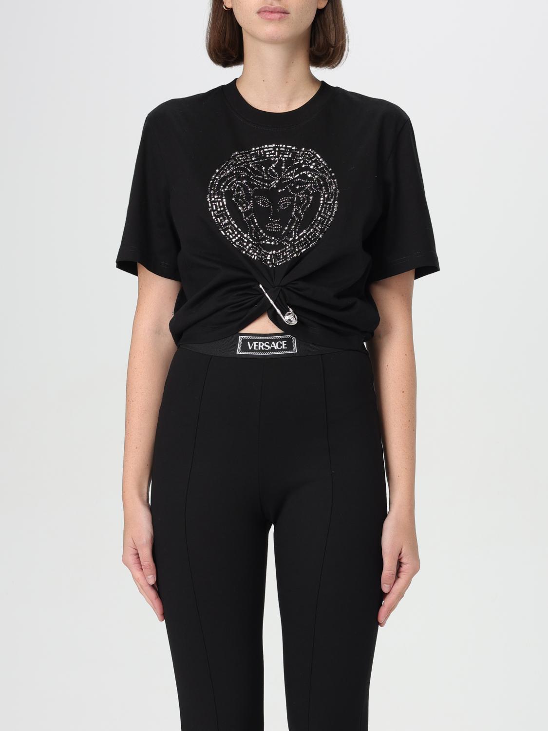 VERSACE T-SHIRT: T-shirt femme Versace, Noir - Img 1