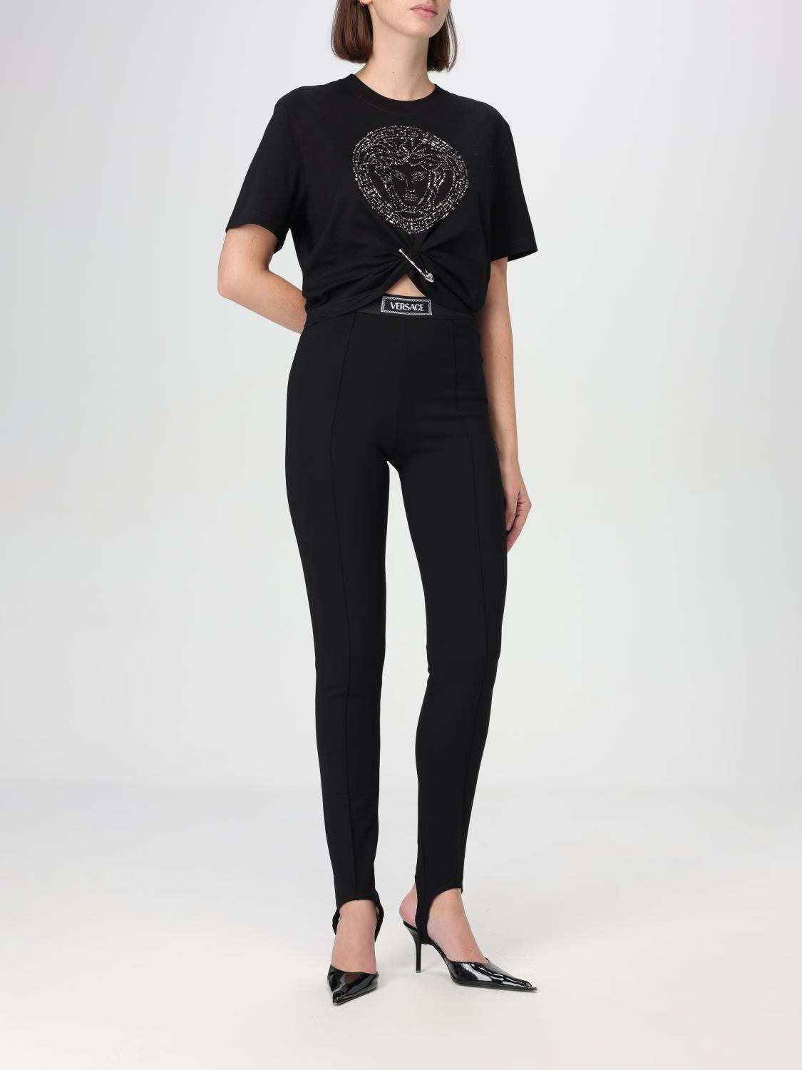 VERSACE T-SHIRT: T-shirt femme Versace, Noir - Img 2