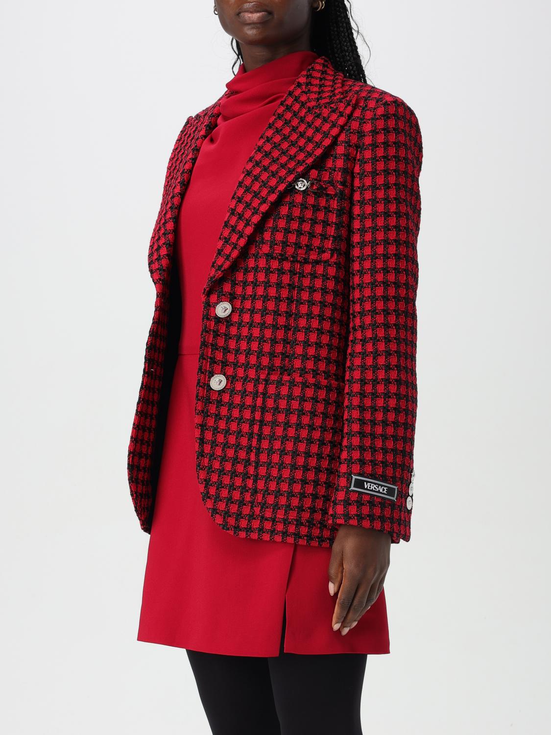 VERSACE BLAZER: Blazer femme Versace, Rouge - Img 4