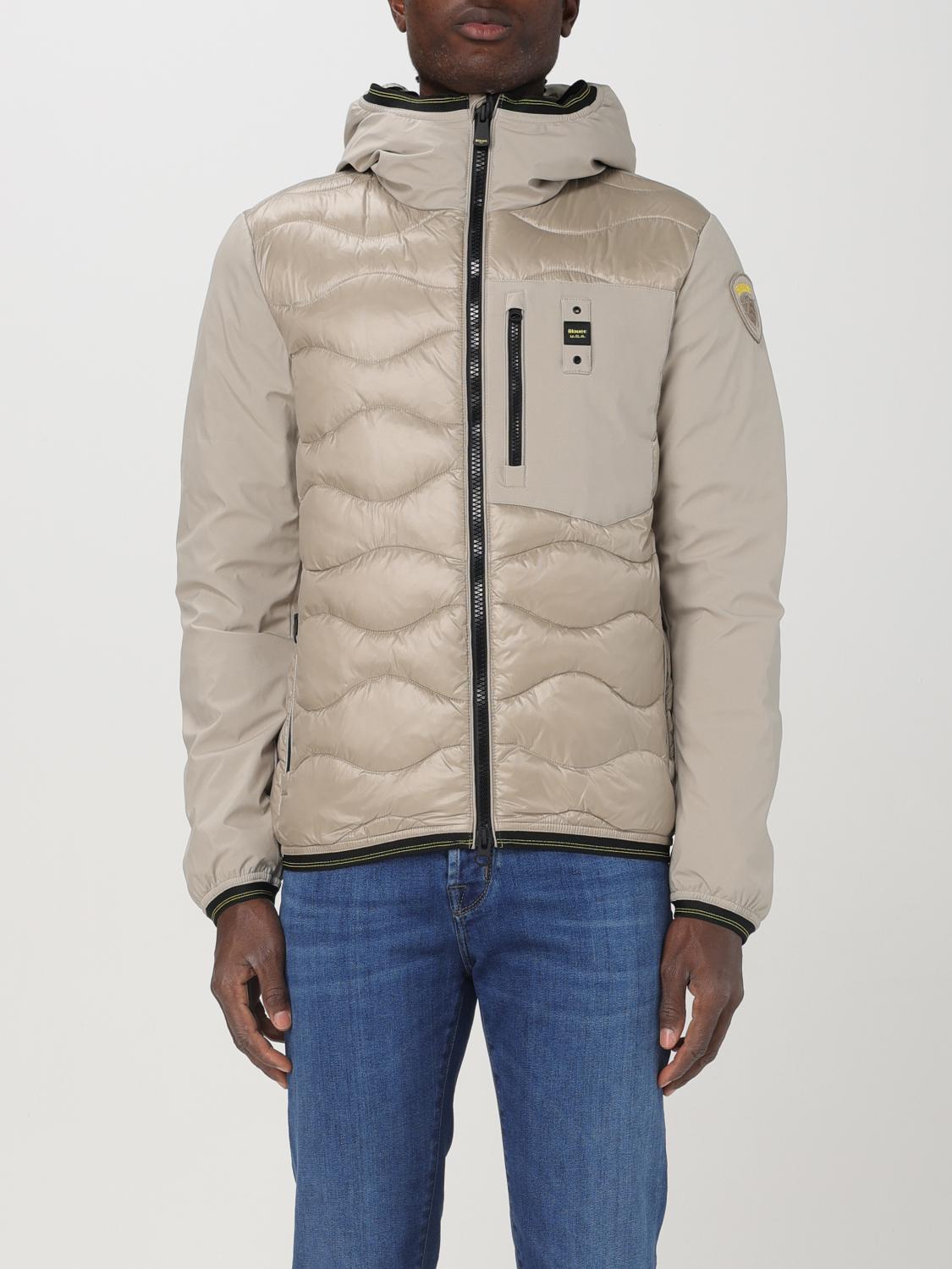 BLAUER GIACCA: Piumino con cappuccio Blauer, Beige - Img 1