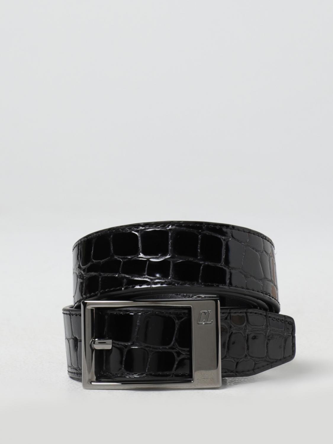 CHRISTIAN LOUBOUTIN BELT: Belt men Christian Louboutin, Black - Img 1