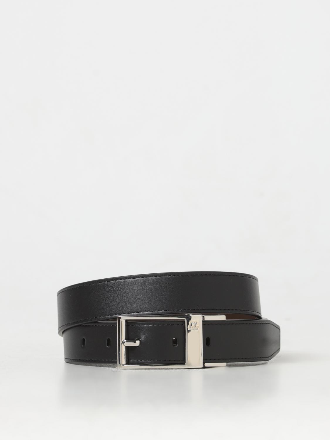 CHRISTIAN LOUBOUTIN BELT: Belt men Christian Louboutin, Black - Img 1