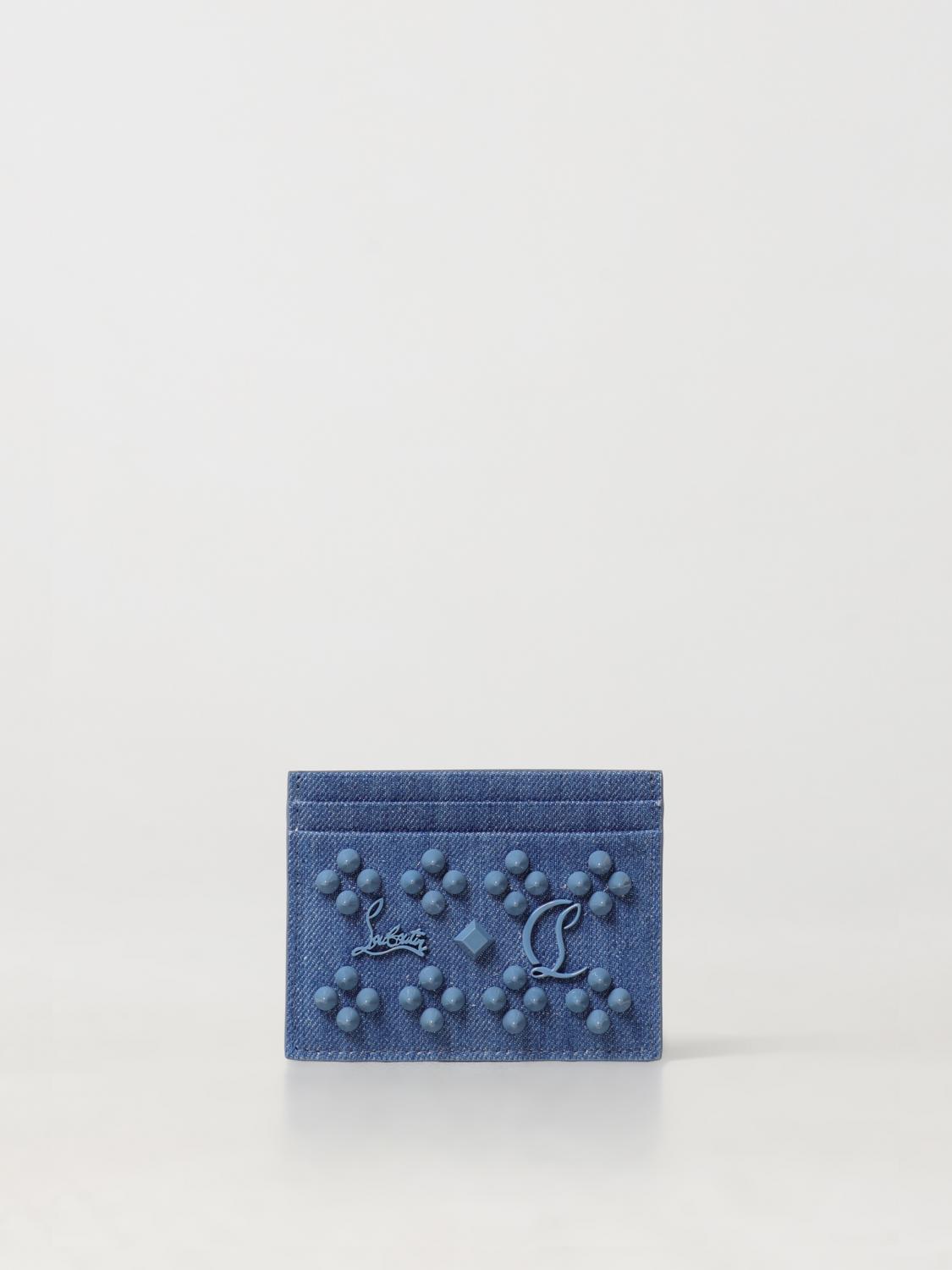 CHRISTIAN LOUBOUTIN WALLET: Wallet woman Christian Louboutin, Denim - Img 1