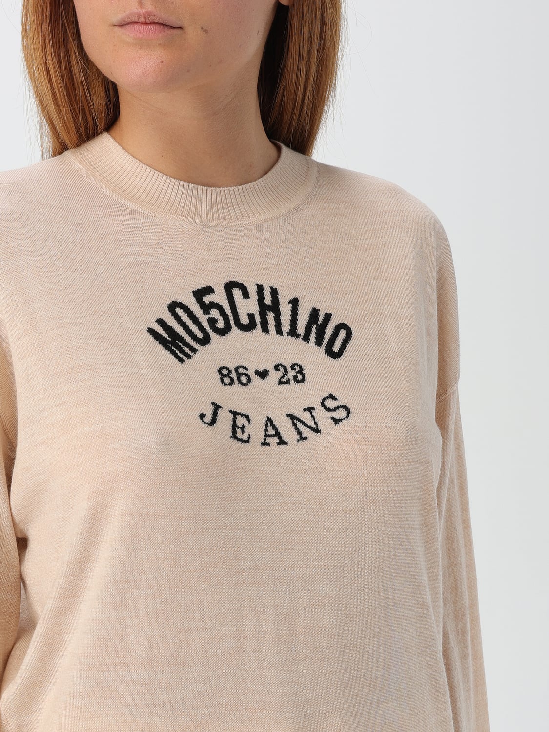 MOSCHINO JEANS PULLOVER: Pullover damen Moschino Jeans, Beige - Img 3