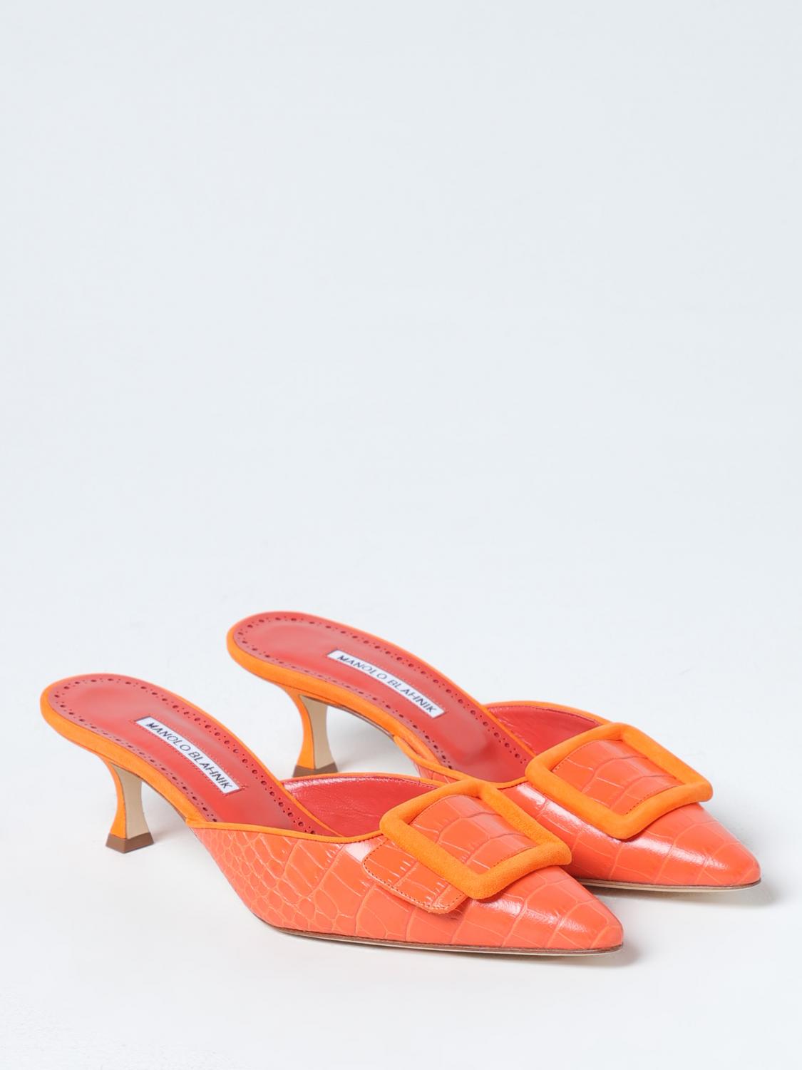 MANOLO BLAHNIK HIGH HEEL SHOES: Shoes woman Manolo Blahnik, Orange - Img 2