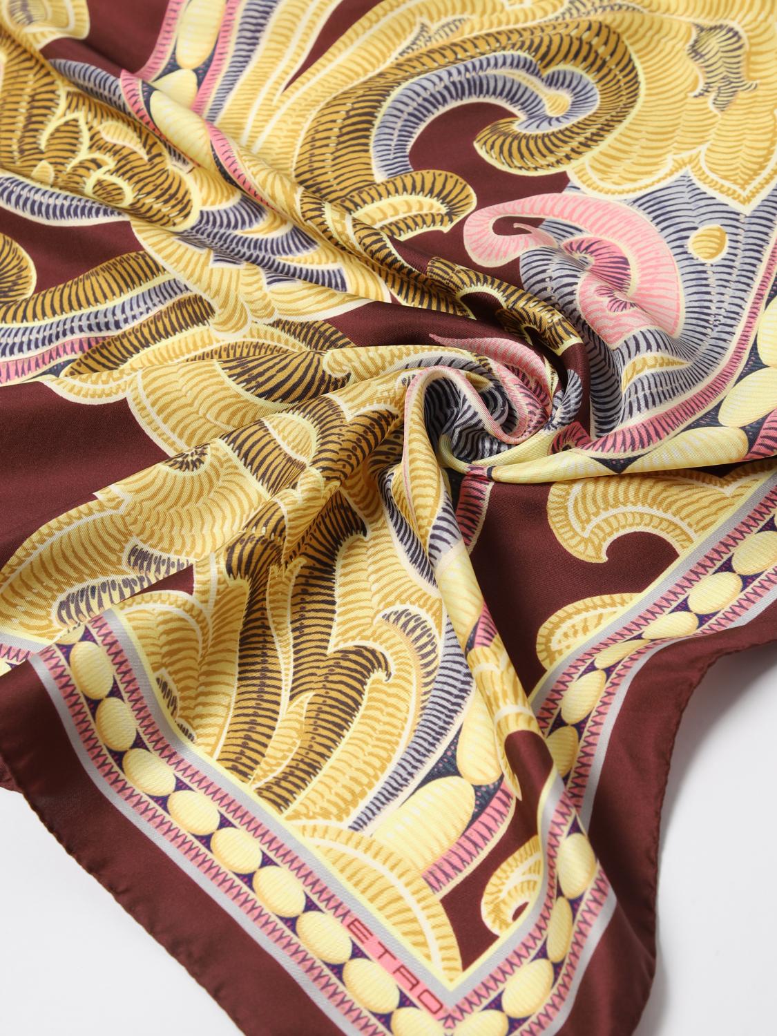 ETRO NECK SCARF: Neck scarf woman Etro, Brown - Img 3