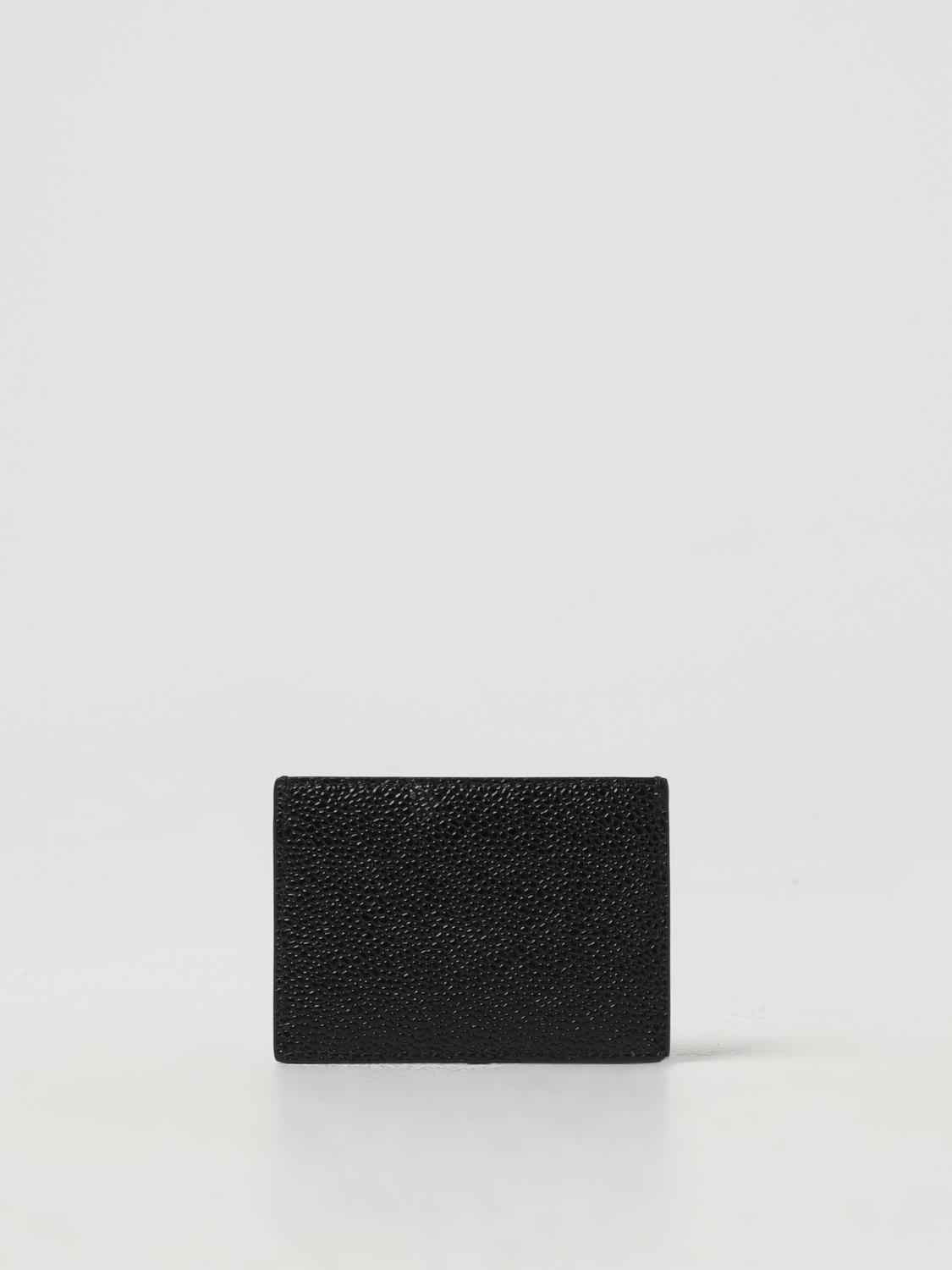 THOM BROWNE 지갑: Thom Browne 그레인 가죽 카드 홀더, 블랙 - Img 2
