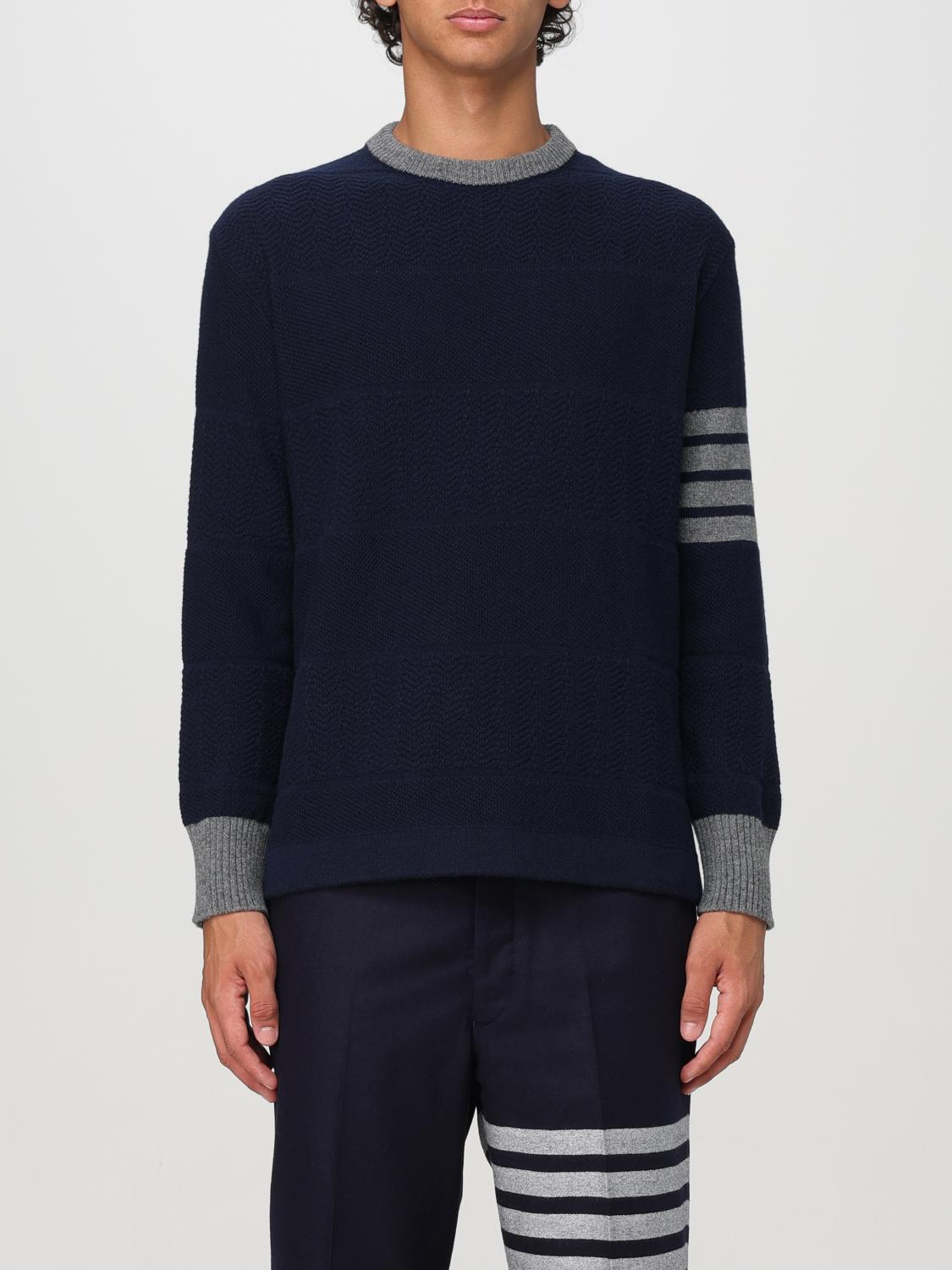 THOM BROWNE SWEATER: Sweater men Thom Browne, Navy - Img 1