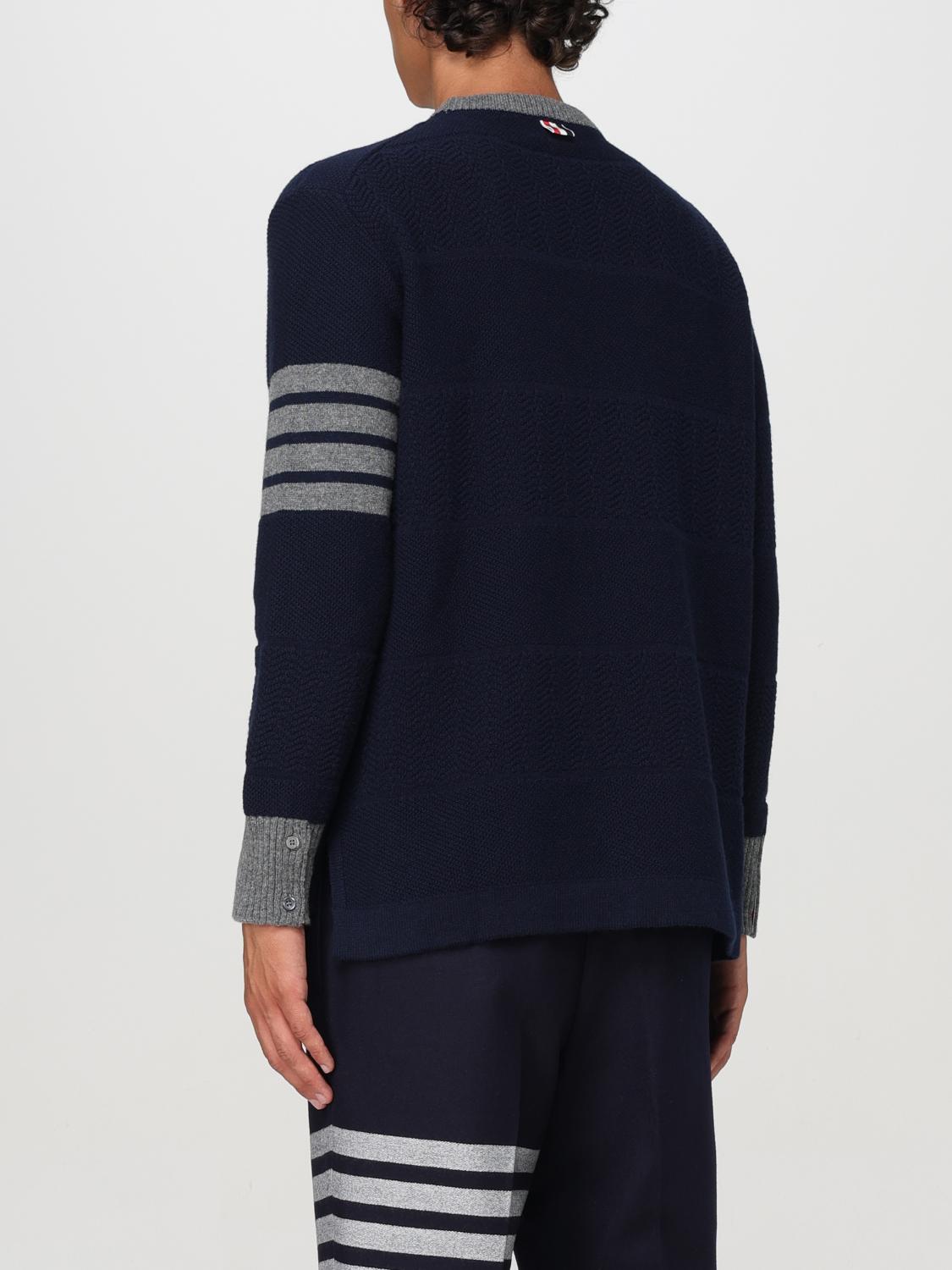 THOM BROWNE SWEATER: Sweater men Thom Browne, Navy - Img 3