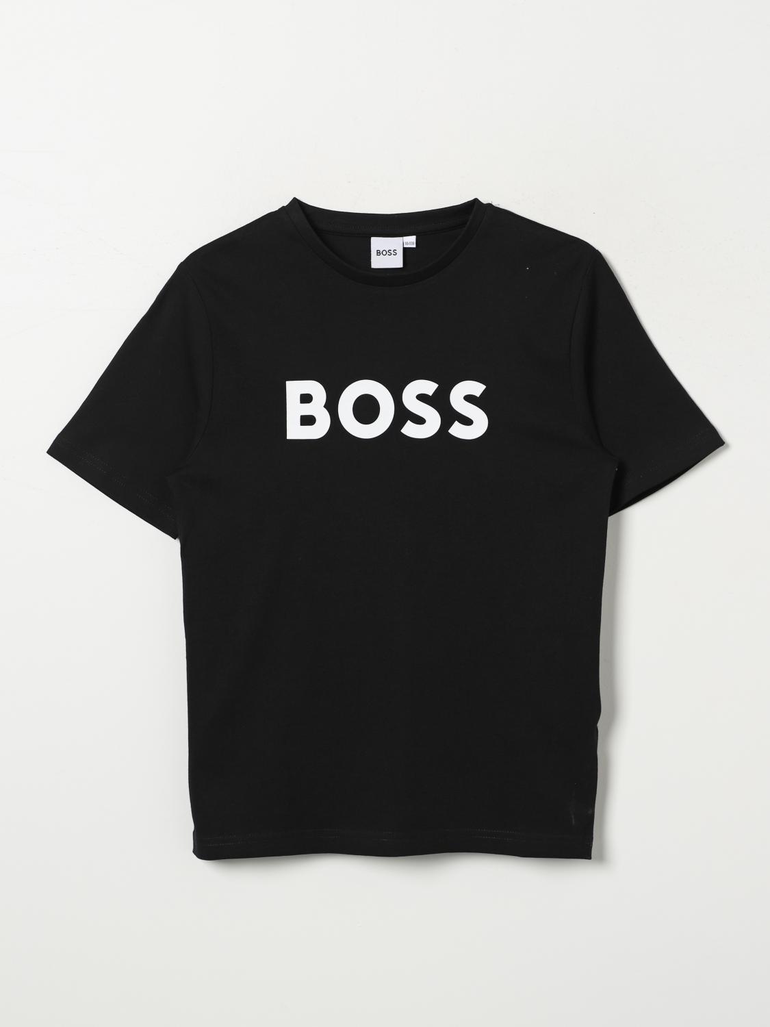 BOSS 티셔츠: 티셔츠 남아 Boss Kidswear, 블랙 - Img 1