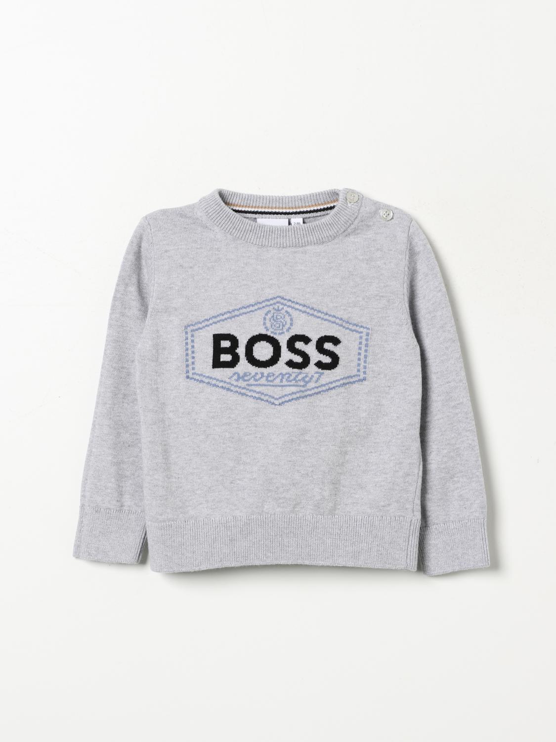 BOSS СВИТЕР: Свитер Детское Boss Kidswear, Серый - Img 1