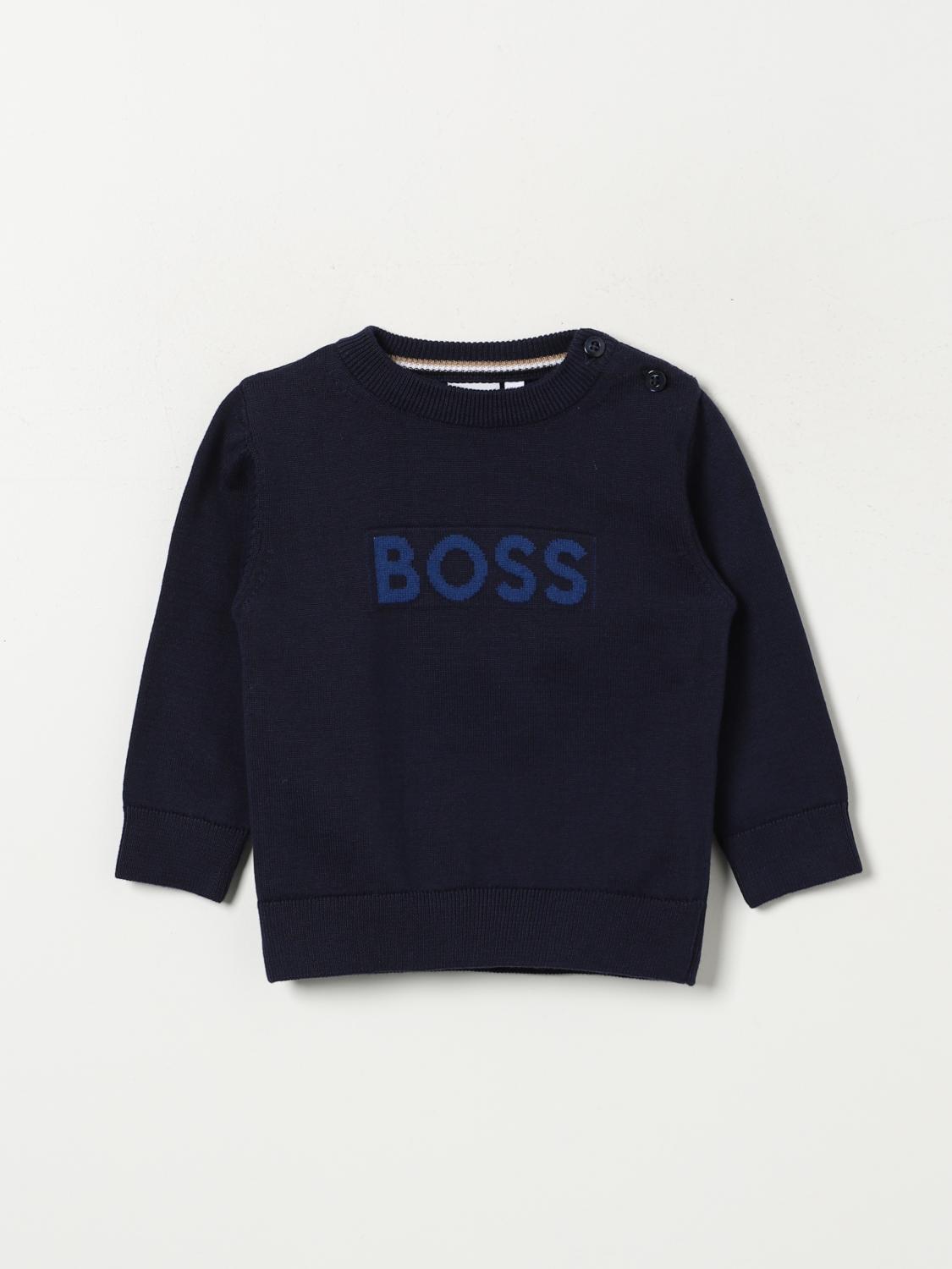 BOSS SWEATER: Sweater kids Boss Kidswear, Navy - Img 1