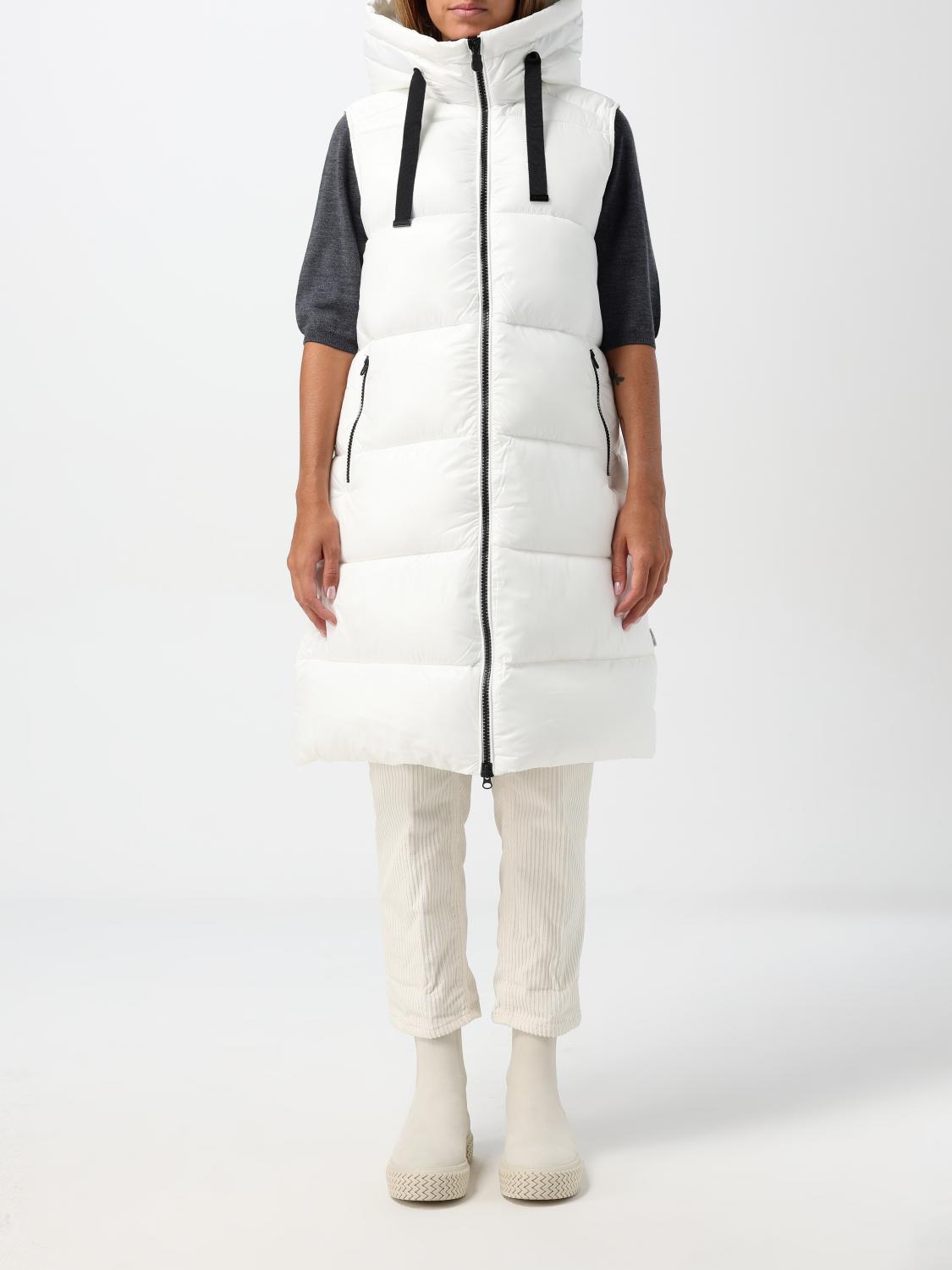 SAVE THE DUCK WAISTCOAT: Jacket woman Save The Duck, White - Img 1
