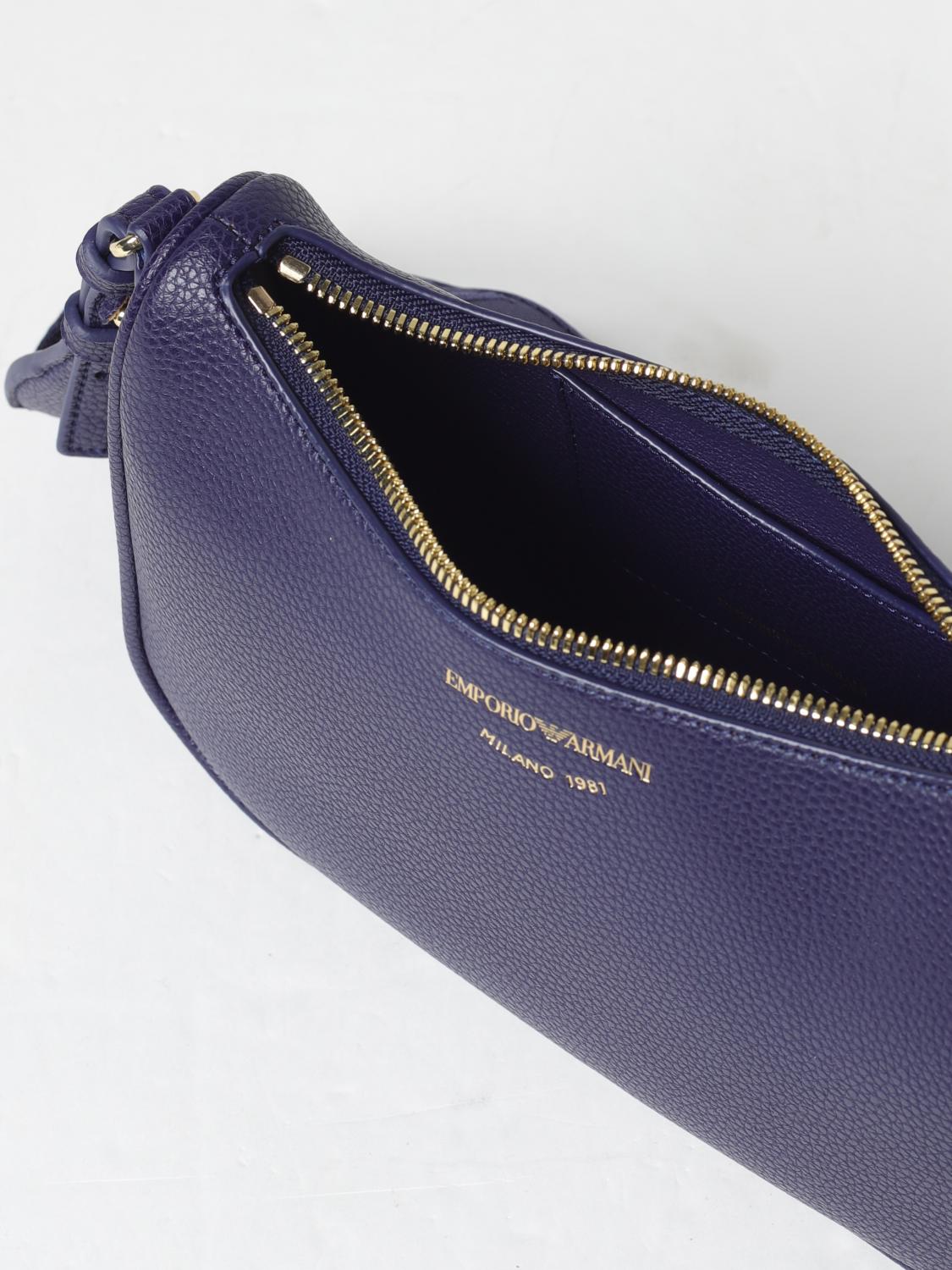 EMPORIO ARMANI MINI BOLSO: Bolso de hombro mujer Emporio Armani, Azul Oscuro - Img 3