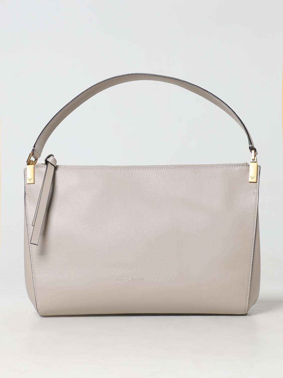 EMPORIO ARMANI BORSA A SPALLA: Borsa a spalla donna Emporio Armani, Beige - Img 1