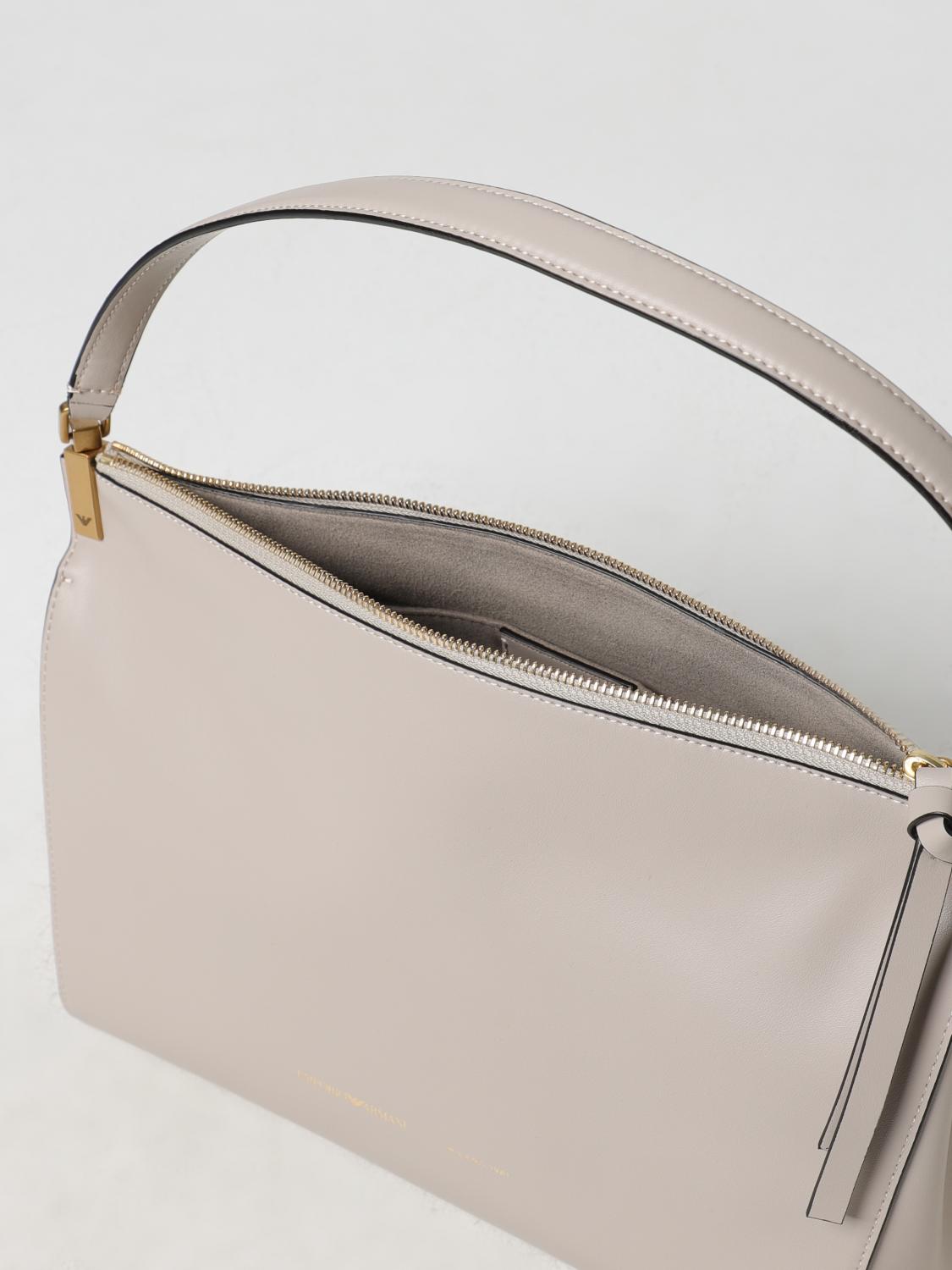 EMPORIO ARMANI BORSA A SPALLA: Borsa a spalla donna Emporio Armani, Beige - Img 3